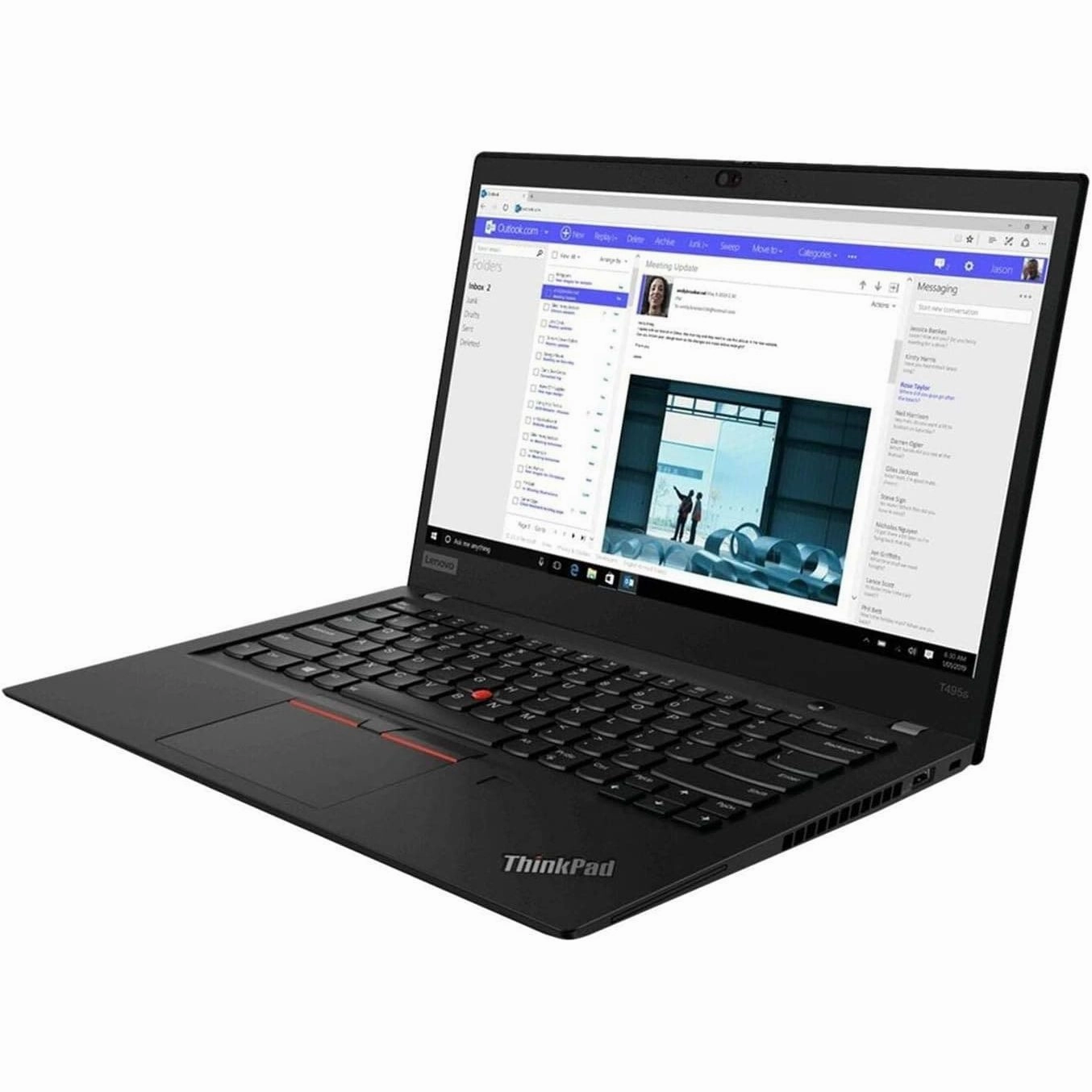 Lenovo ThinkPad (T495s) - 14 Inches - 256GB SSD - 16GB RAM - AMD Ryzen 7 PRO 3700U - Windows 10 Pro - Black
