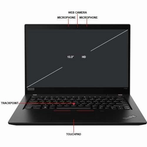 Lenovo ThinkPad X390 13.3" Laptop, Core i5-8365U, 16GB RAM, 256GB SSD, Black