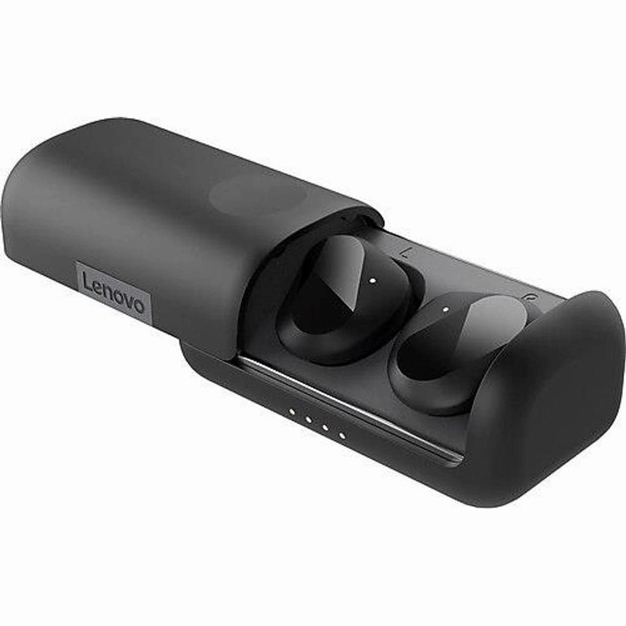 Lenovo True Wireless IPX5 Water Resistant In Ear Earbuds Black