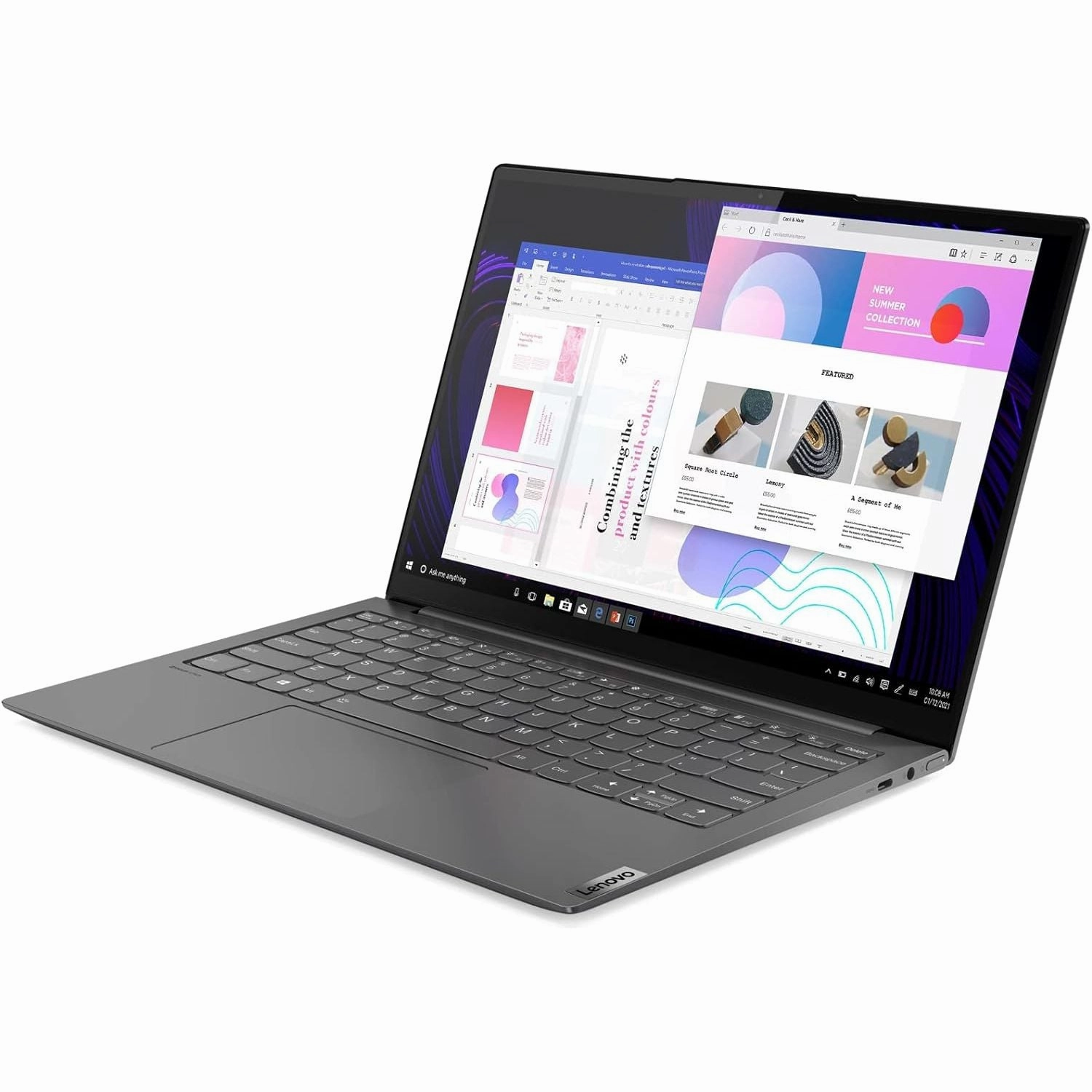 Lenovo Yoga Slim 7 13.3 Inch 2.5K Laptop - AMD Ryzen 7 5800U, Integrated AMD Radeon Graphics, 8GB RAM, 512GB SSD, Windows 11 - Iron Grey