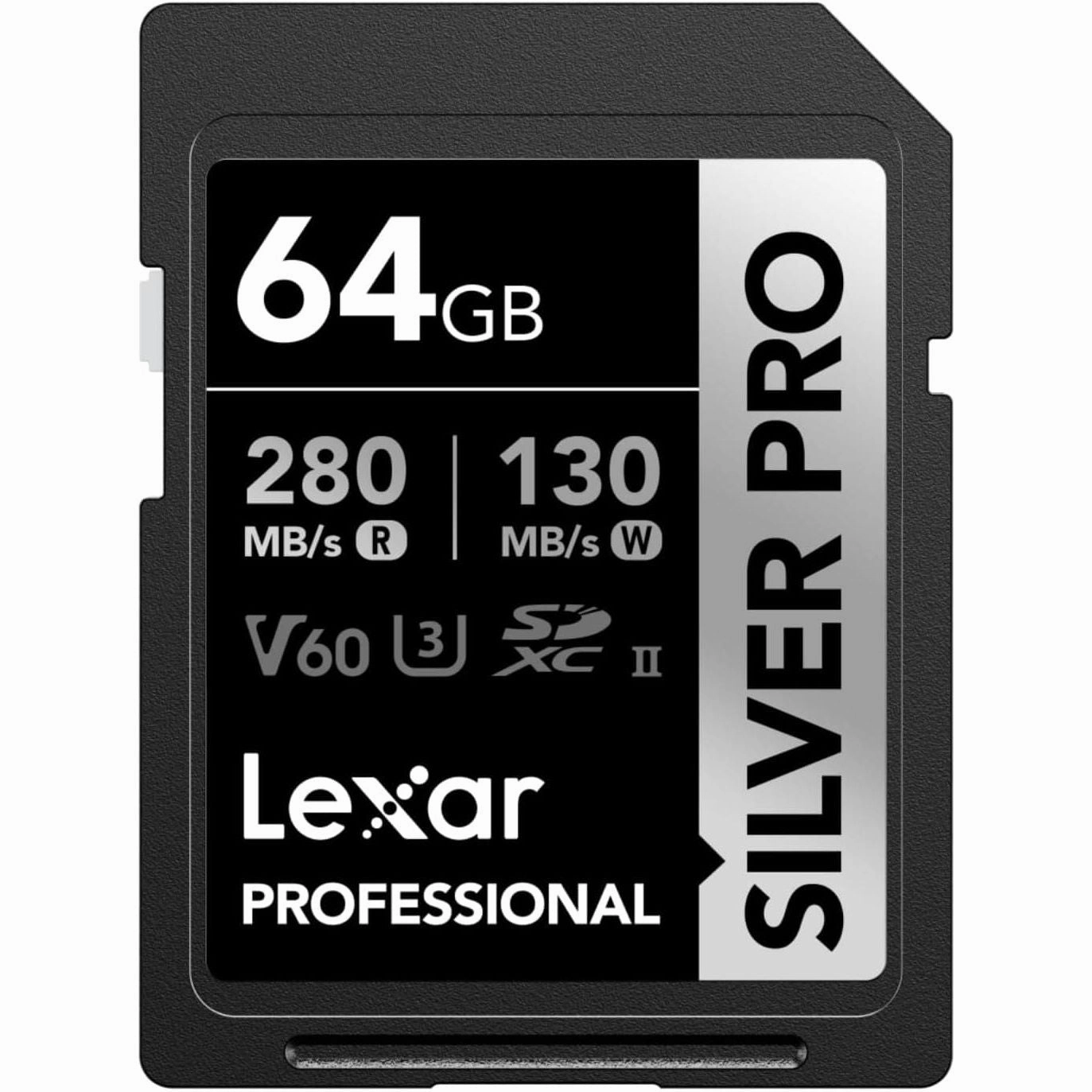 Lexar Silver Pro 64GB SD Card - UHS-II, V60, U3, C10, Up to 280MB/s Read Speed, SDXC for Professional Photographers & Videographers (LSDSIPR064G-BNNAA), Black desktop computers, gaming desktop pc, all in one desktop deals