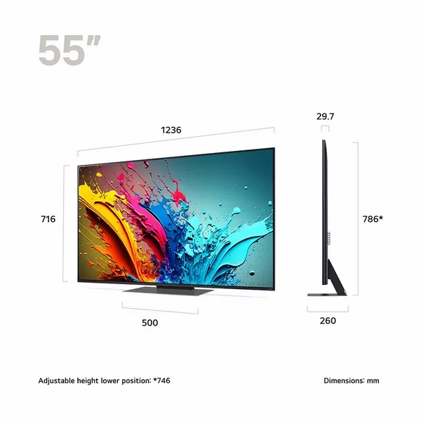 LG QNED86 55" QNED AI 4K HDR Smart TV 2024 - 55QNED86T6A
