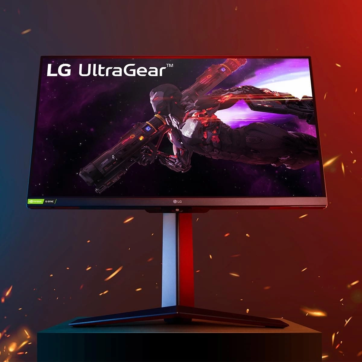 LG UltraGear 27GP850P-B 27" Gaming Monitor - 1440p, 180Hz O/C, 1ms GtG, Nano IPS, HDR 400, AMD FreeSync Premium, NVIDIA G-SYNC - Black/Red