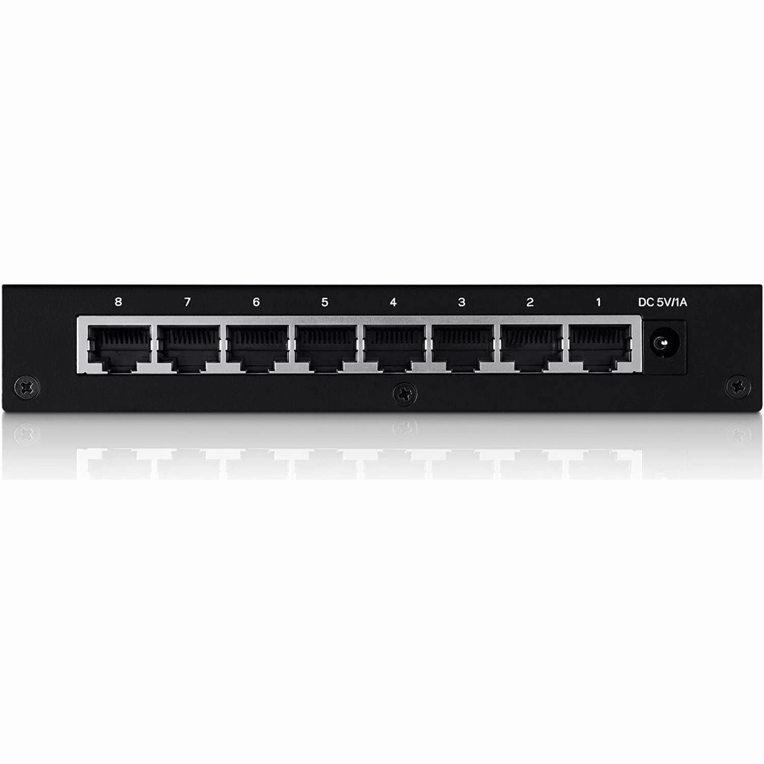 Linksys LGS108 8 Port Gigabit Unmanaged Network Switch - Home & Office Ethernet Switch Hub with Metal Housing - Wall Mount or Desktop Ethernet Splitter, Easy Plug & Play Connection