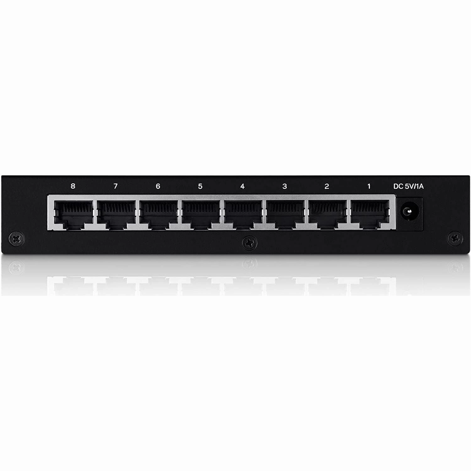 Linksys LGS108 8 Port Gigabit Unmanaged Network Switch - Home & Office Ethernet Switch Hub with Metal Housing - Wall Mount or Desktop Ethernet Splitter, Easy Plug & Play Connection