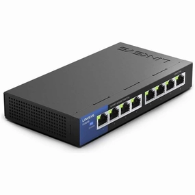 Linksys LGS108 8 Port Gigabit Unmanaged Network Switch - Home & Office Ethernet Switch Hub with Metal Housing - Wall Mount or Desktop Ethernet Splitter, Easy Plug & Play Connection desktop computers, gaming desktop pc, all in one desktop deals