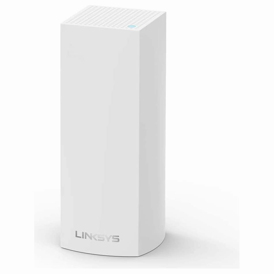 Linksys Velop WHW0301 Tri-Band Whole Home Mesh WiFi 5 System (AC2200) WiFi Router, Extender & Booster up to 2000 sq ft Coverage for 20  Devices with 2 Gigabit Ethernet Ports, MU-MIMO - 1 Pack, White computing devices, pc accessories, cheap computer onl