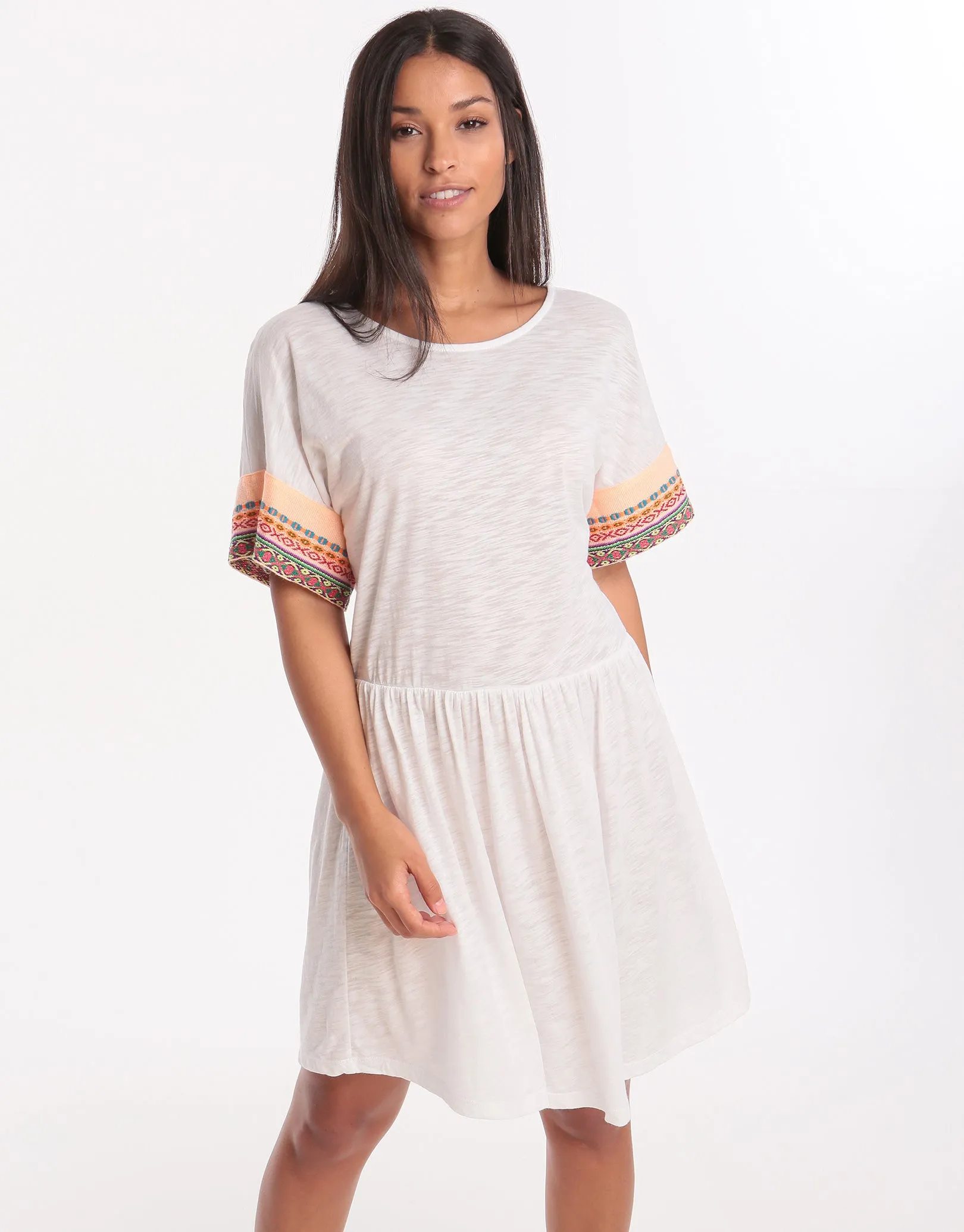 Little Llama Dress - White
