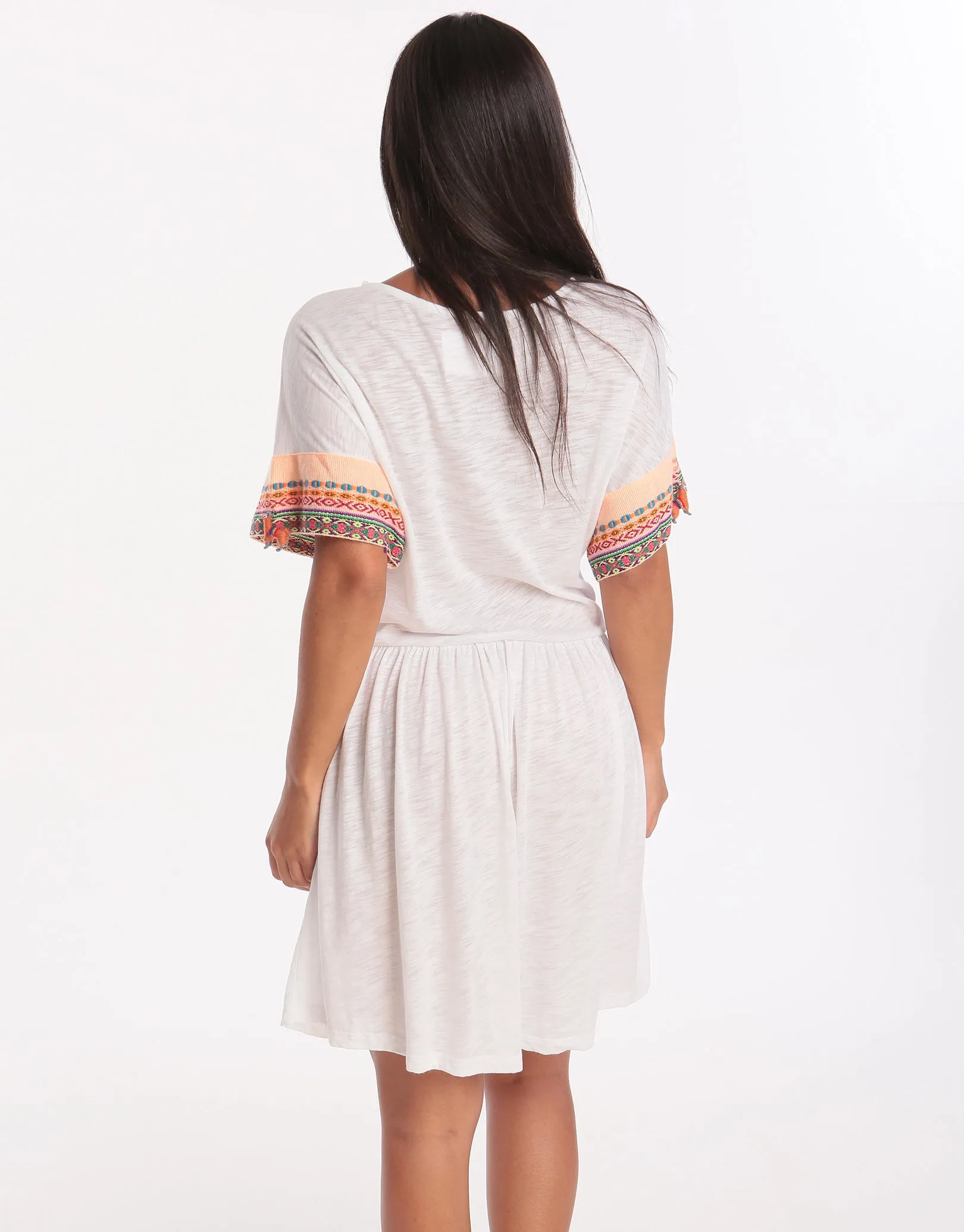 Little Llama Dress - White