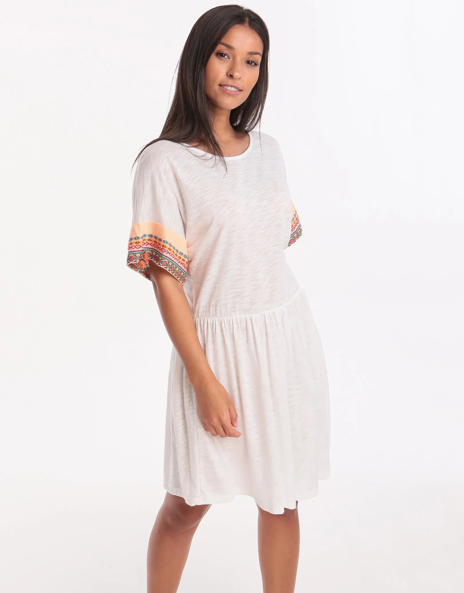 Little Llama Dress - White