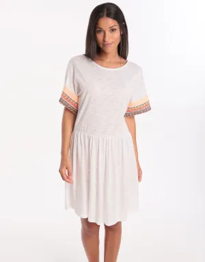 Little Llama Dress - White