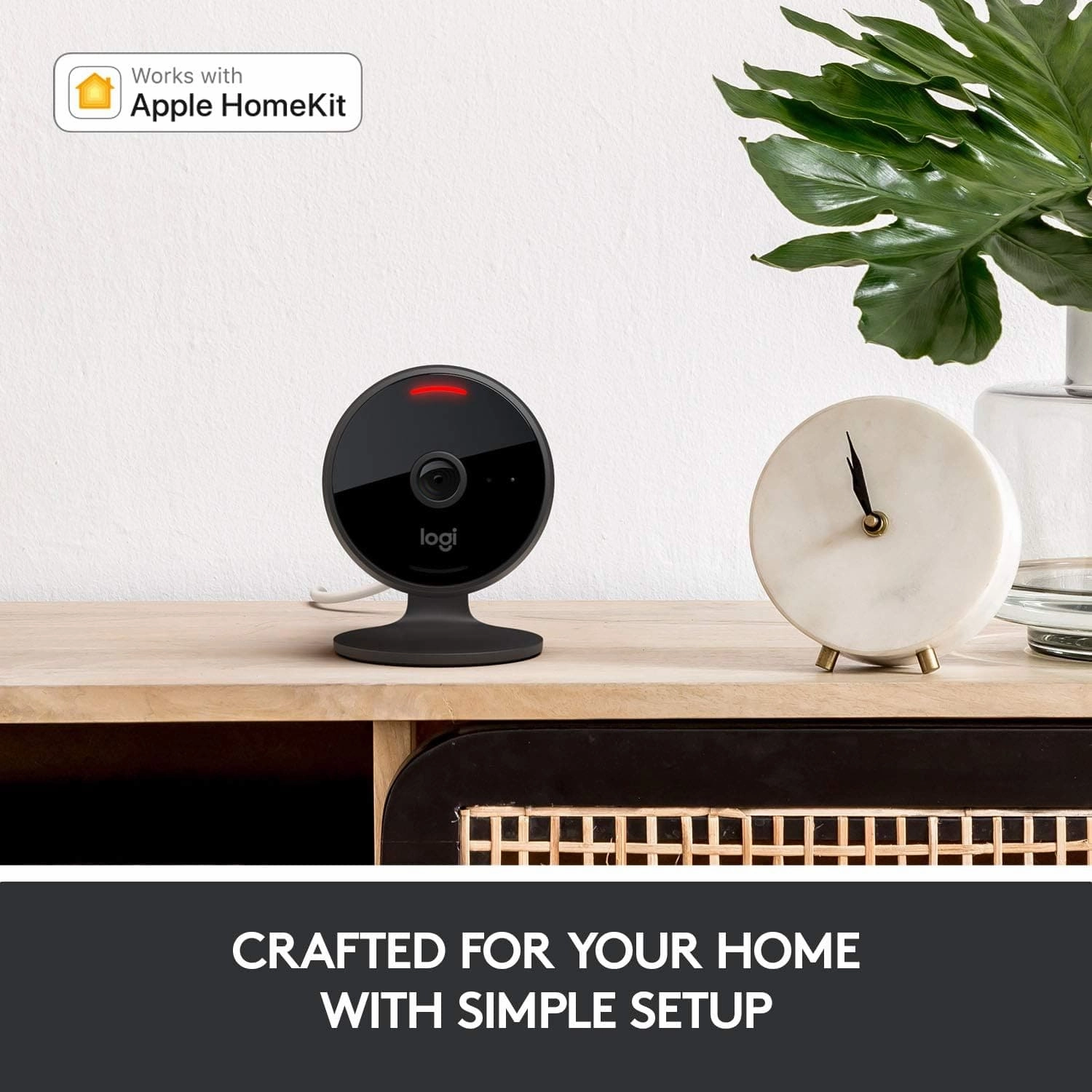 Logitech 961-000490 Circle View Weatherproof Wired Home Security Camera TrueView Video, 180 Wide Angle, 1080p HD, Night Vision, 2-Way Audio, Encrypted and Apple HomeKit Secure Video - Black