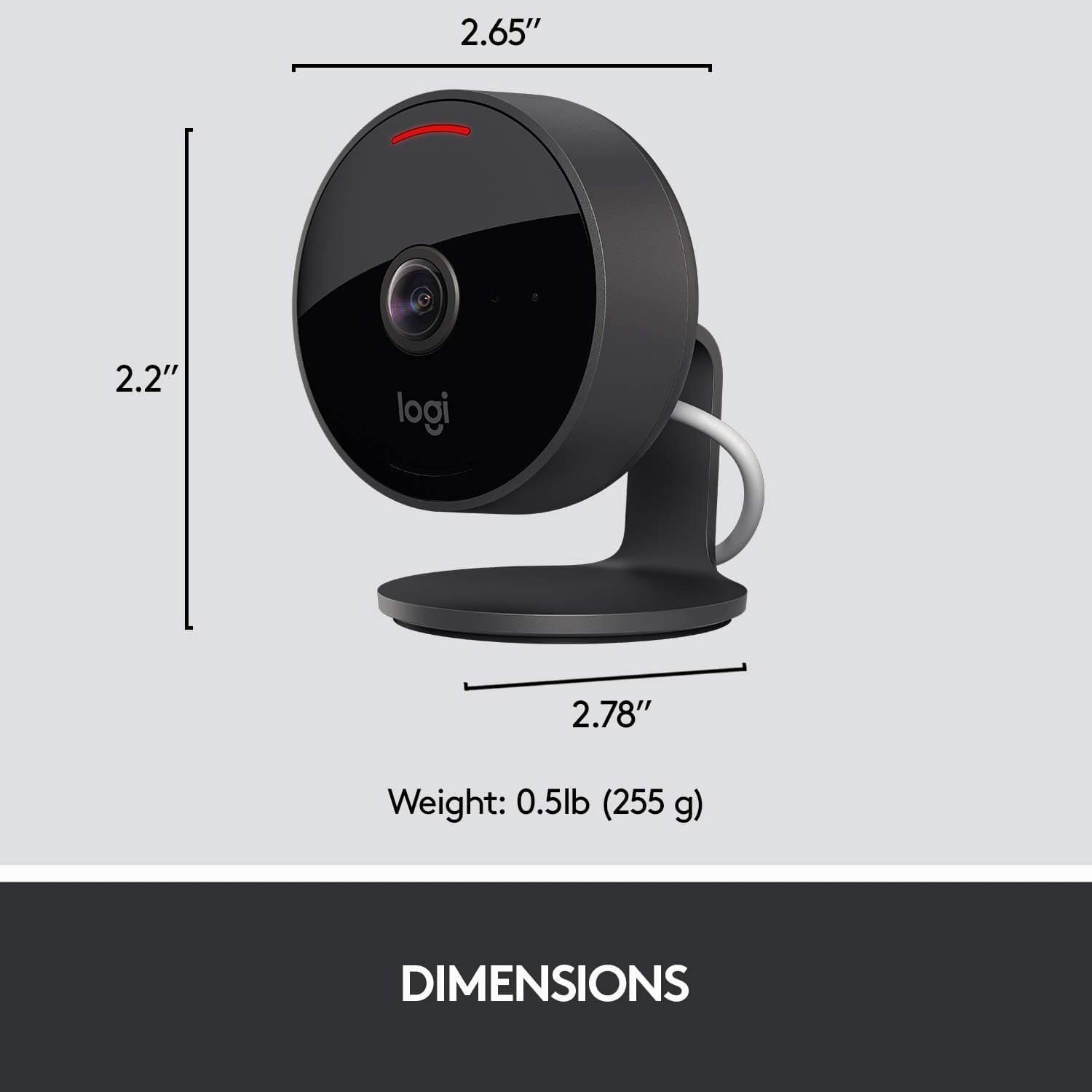 Logitech 961-000490 Circle View Weatherproof Wired Home Security Camera TrueView Video, 180 Wide Angle, 1080p HD, Night Vision, 2-Way Audio, Encrypted and Apple HomeKit Secure Video - Black