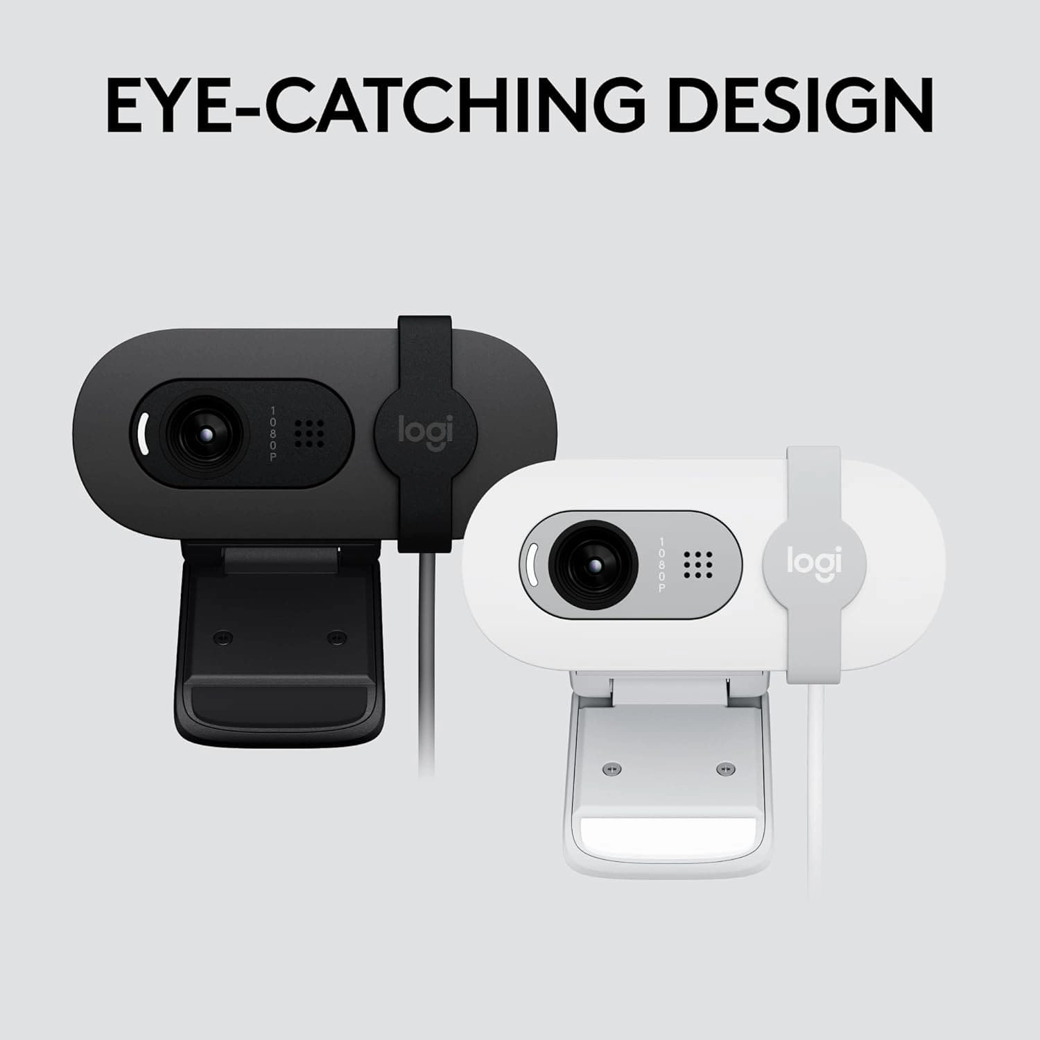 Logitech Brio 100 Full HD Webcam for Meetings and Streaming, Auto-Light Balance, Built-In Mic, Privacy Shutter, USB-A, for Microsoft Teams, Google Meet, Zoom and More - Graphite