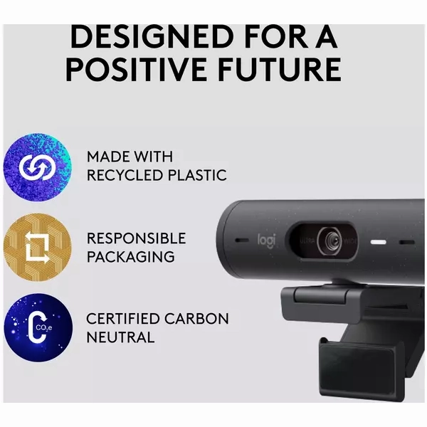 LOGITECH Brio 500 Full HD Webcam - Graphite