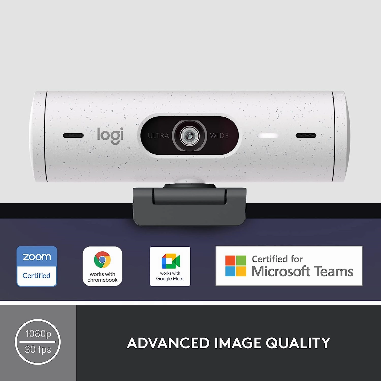 LOGITECH Brio 500 Full HD Webcam - Off-White