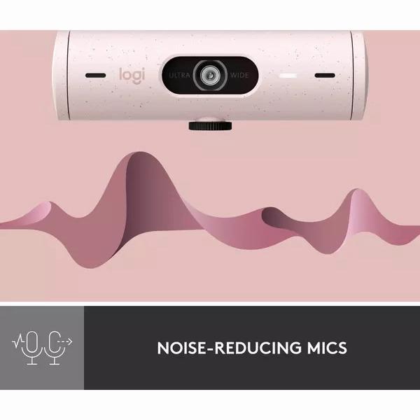 LOGITECH Brio 500 Full HD Webcam - Rose Pink
