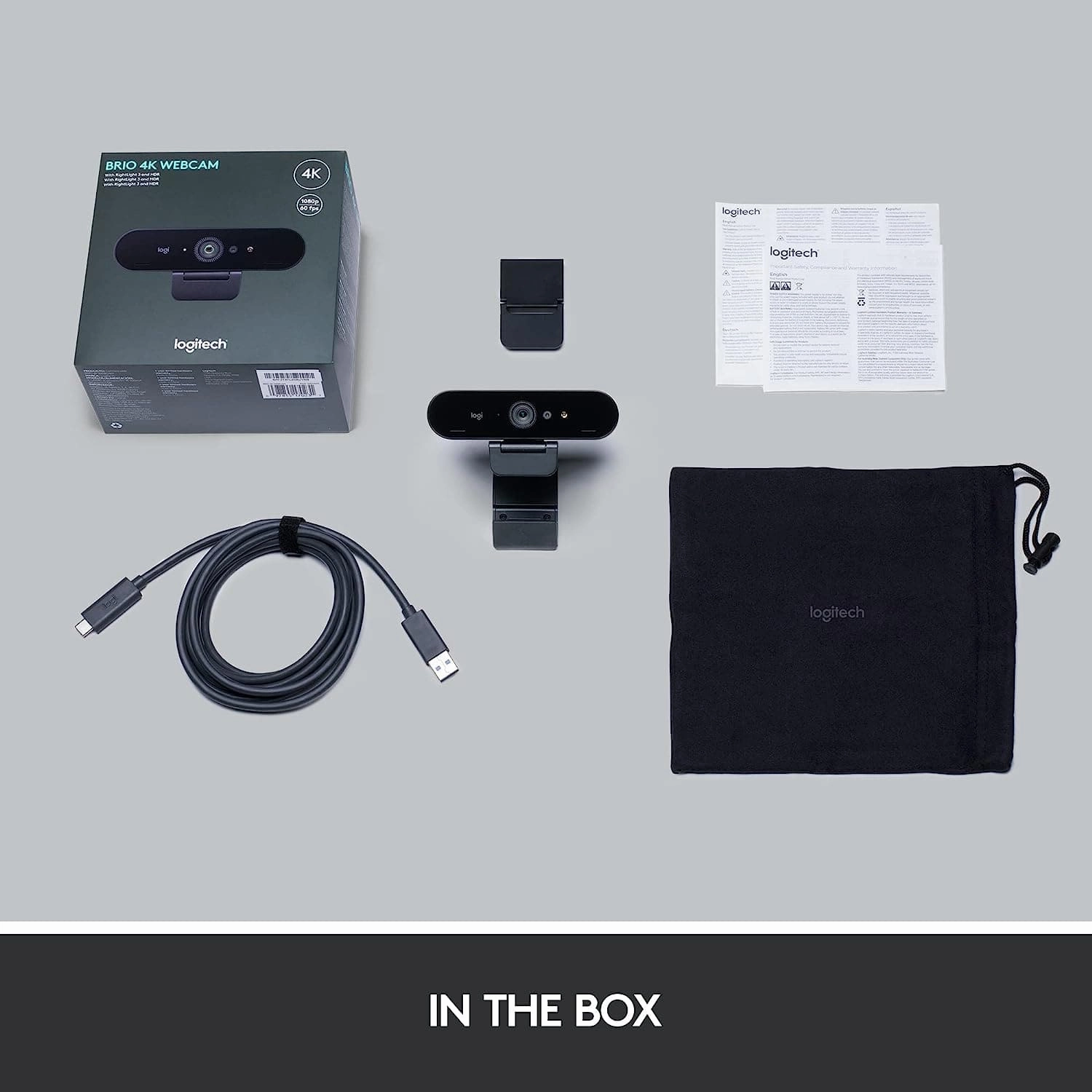 Logitech Brio Stream Webcam - Ultra 4K HD Video - Black