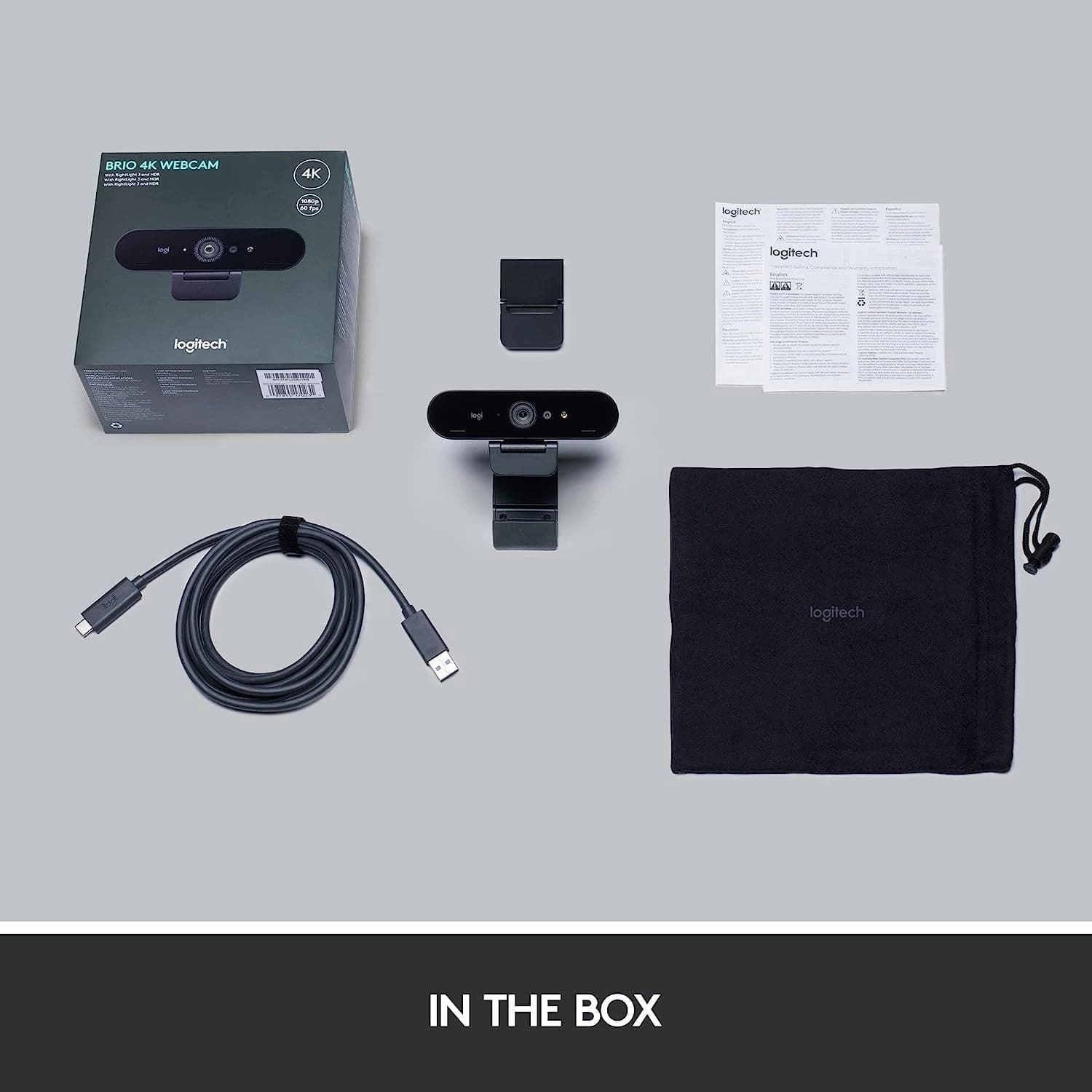 Logitech Brio Stream Webcam - Ultra 4K HD Video - Black