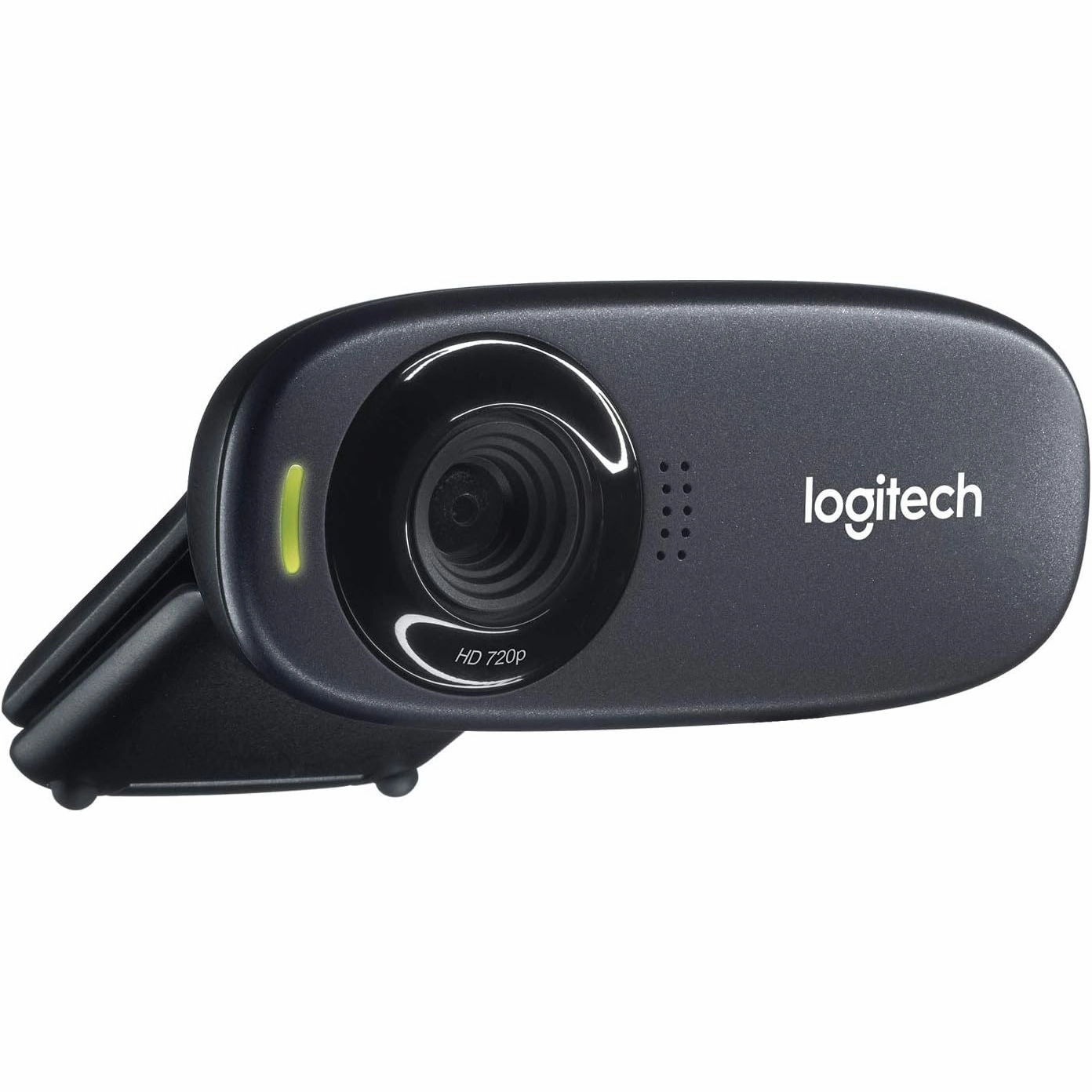 Logitech C310 HD Webcam, HD 720p/30fps, HD Light Correction, Noise-Reducing Mic - Black
