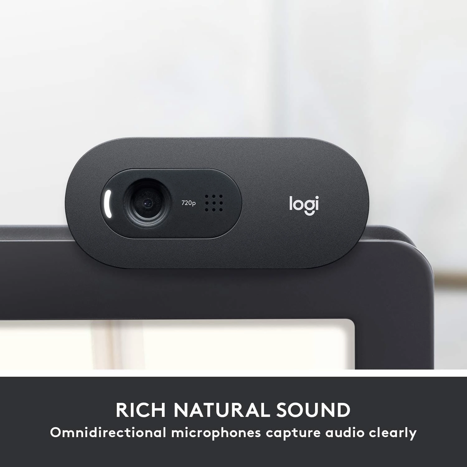 Logitech C505 HD Webcam - Streaming Webcam, 720p HD External USB Camera for Desktop or Laptop with Long-Range Microphone, Compatible with PC or Mac - Grey