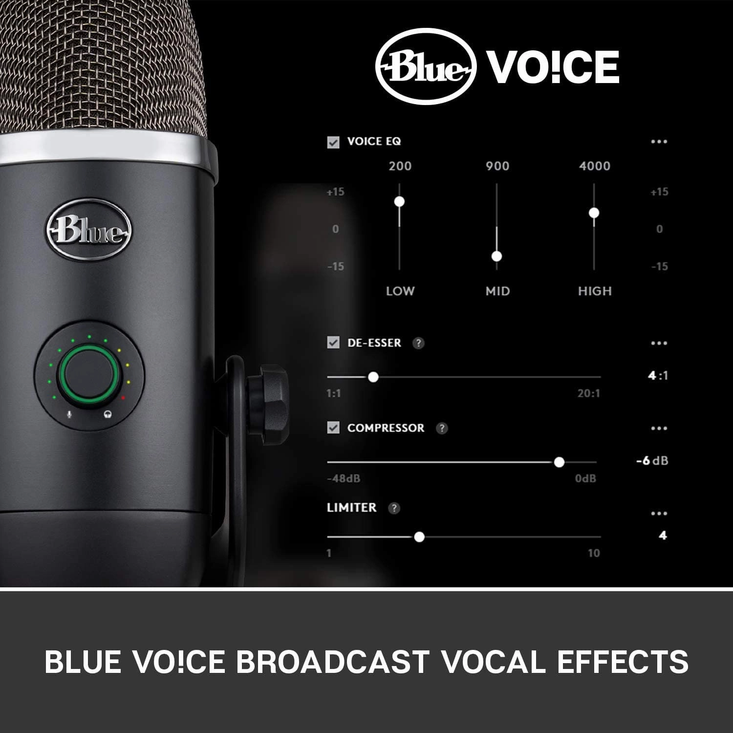Logitech for Creators Blue Microphones Yeti x Professional USB Microphone - Black