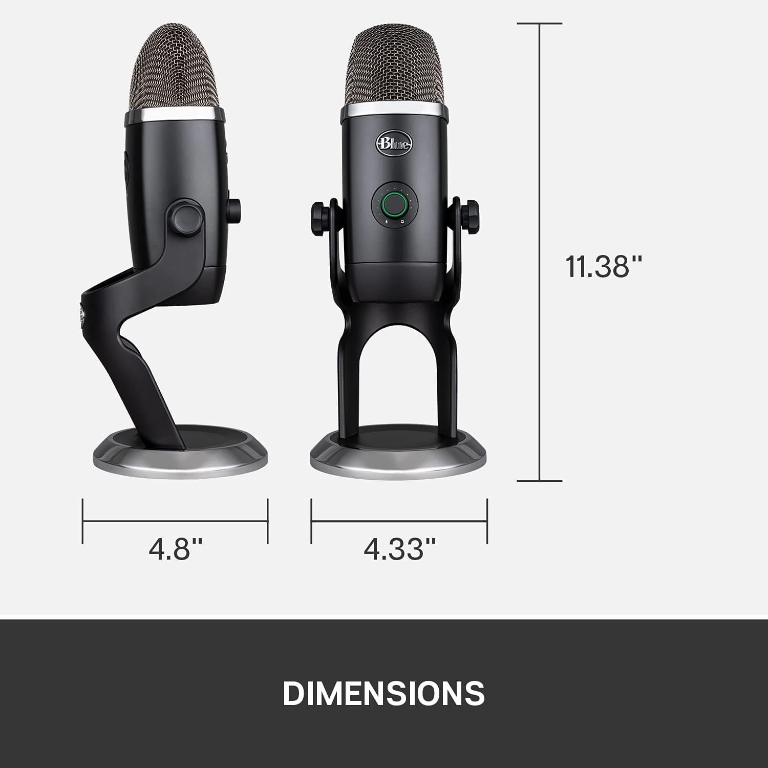 Logitech for Creators Blue Microphones Yeti x Professional USB Microphone - Black