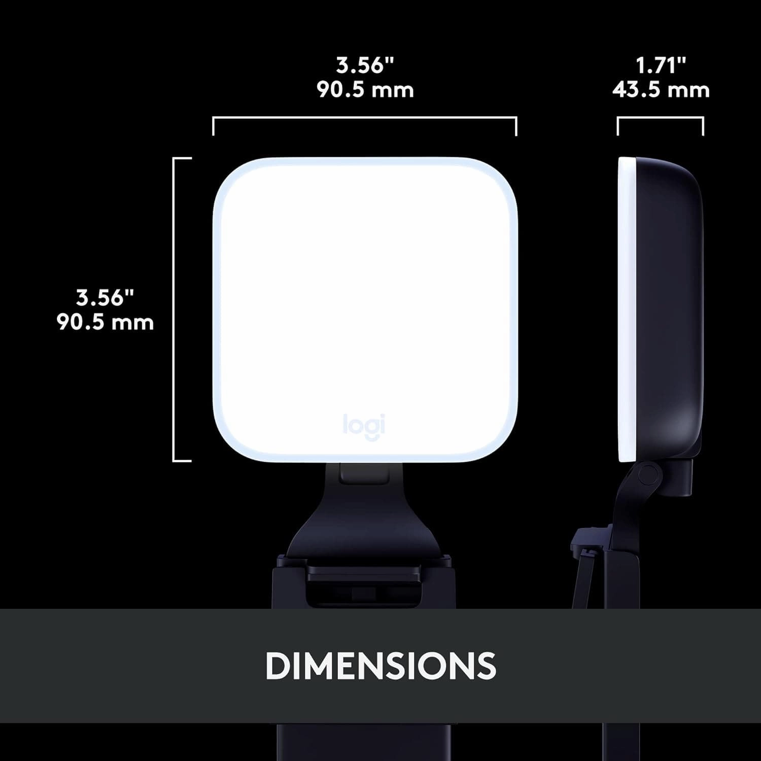 Logitech for Creators Litra Glow Premium LED Streaming Light with TrueSoft - For Video Conferencing, Zoom Meetings, Adjustable Mount and Desktop App Control for PC/Mac - Graphite