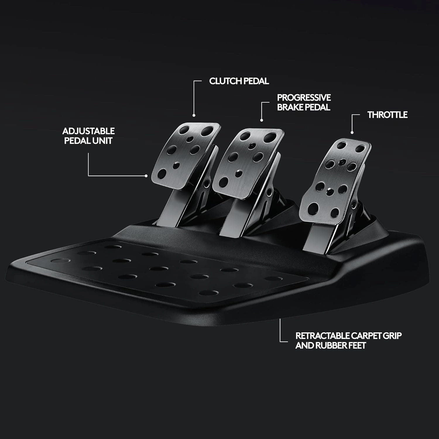 Logitech G29 Driving Force Racing Wheel & Pedals - Real Force Feedback, Paddle Shifters, Leather Cover - PS5, PS4, PC, Mac Compatible - Black