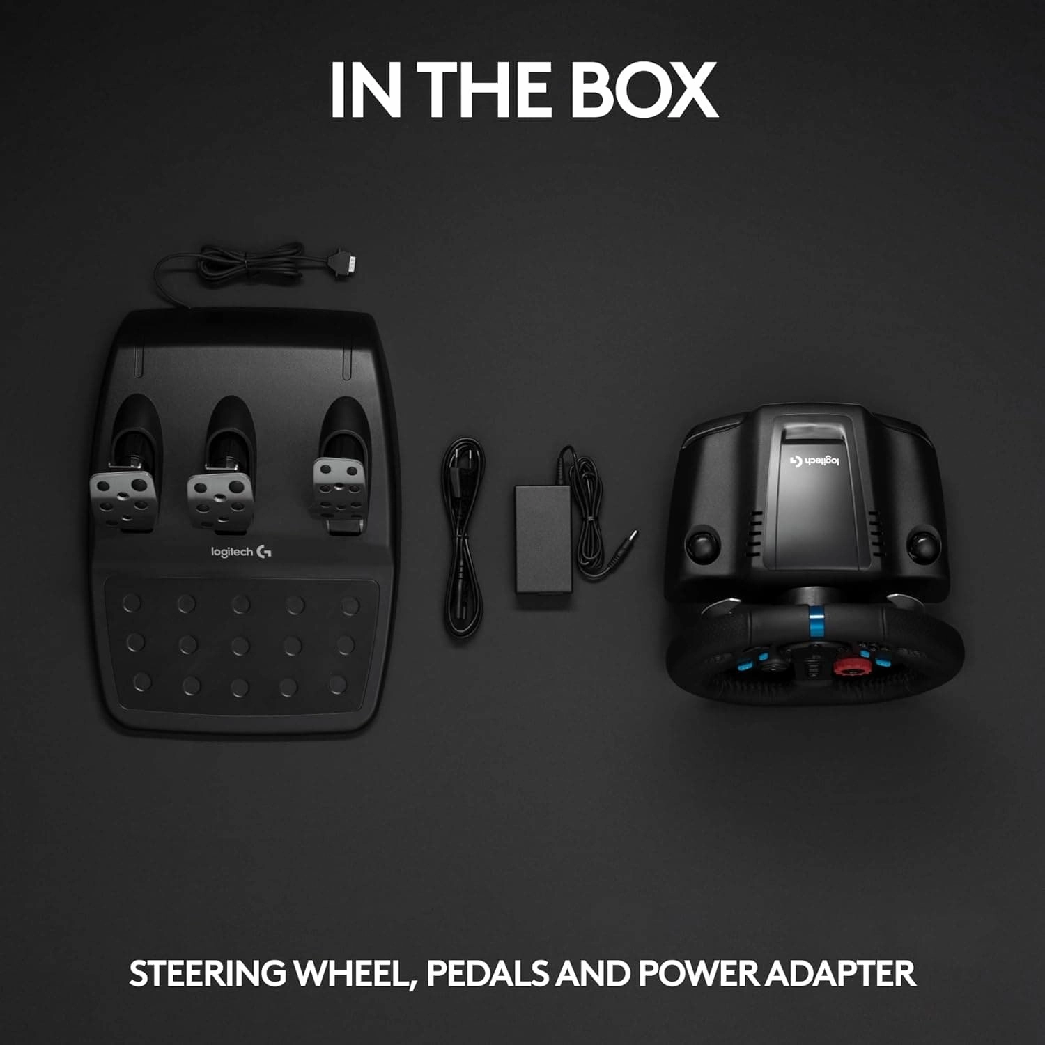 Logitech G29 Driving Force Racing Wheel & Pedals - Real Force Feedback, Paddle Shifters, Leather Cover - PS5, PS4, PC, Mac Compatible - Black