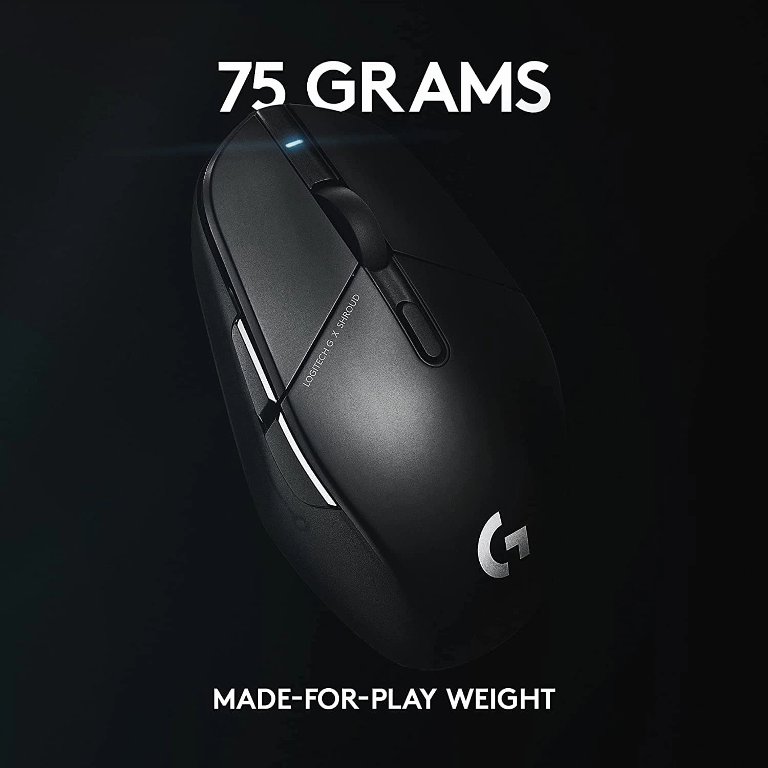 Logitech G303 Shroud Edition Wireless Gaming Mouse - LIGHTSPEED Wireless Technology - HERO 25K Sensor - 25600 DPI - 75 Grams - 5 Buttons - PC - Black