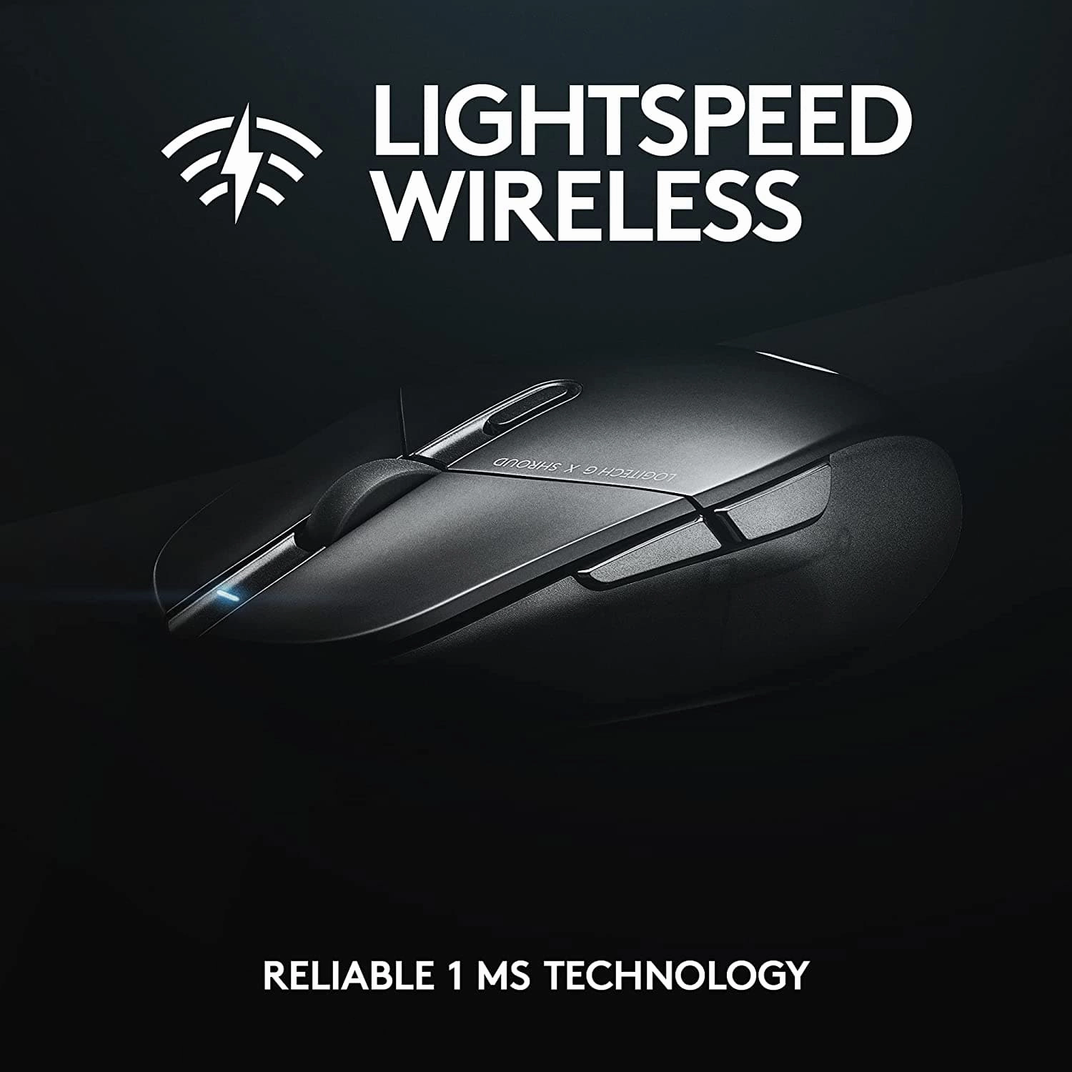 Logitech G303 Shroud Edition Wireless Gaming Mouse - LIGHTSPEED Wireless Technology - HERO 25K Sensor - 25600 DPI - 75 Grams - 5 Buttons - PC - Black