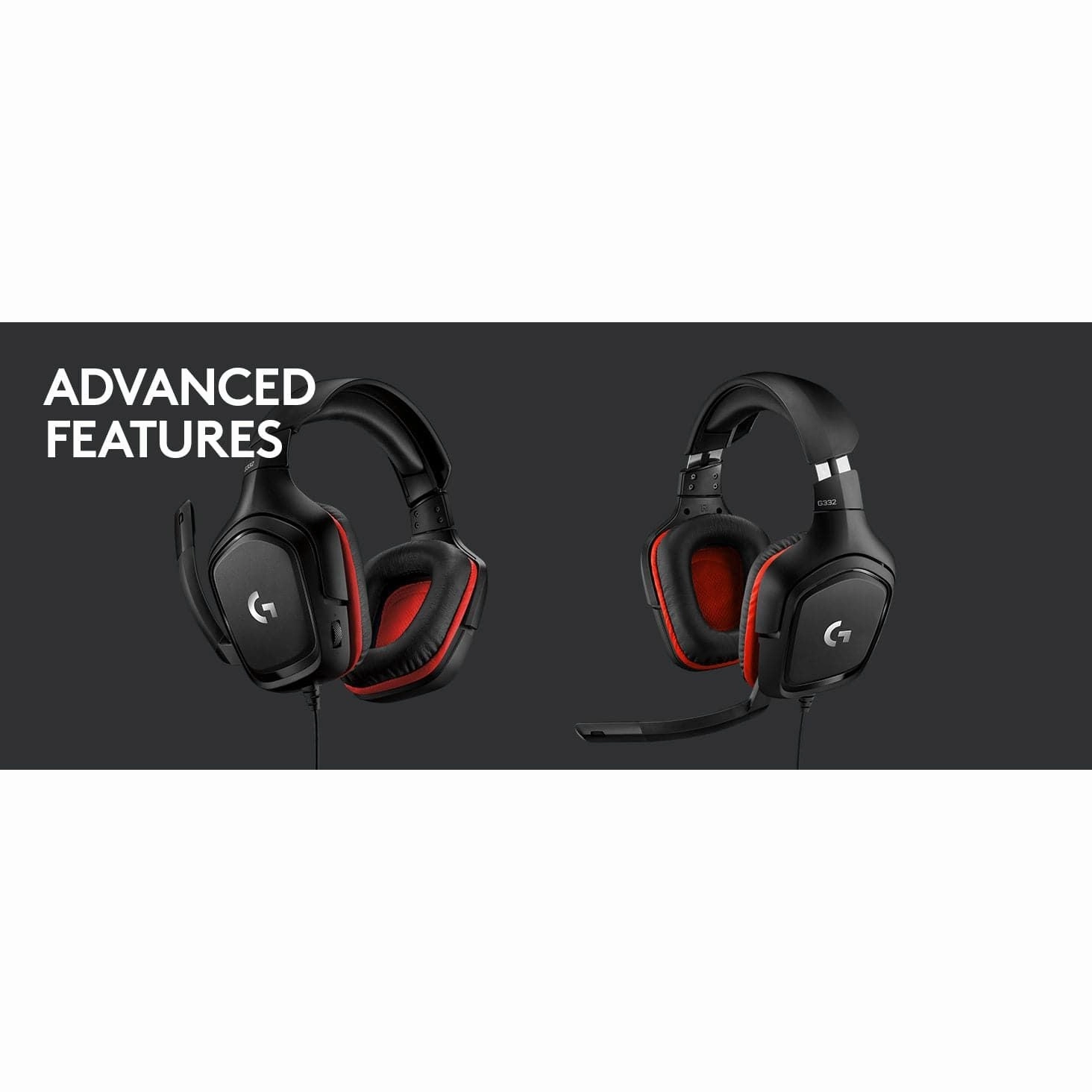 Logitech G332 Wired Gaming Headset - Black|Red