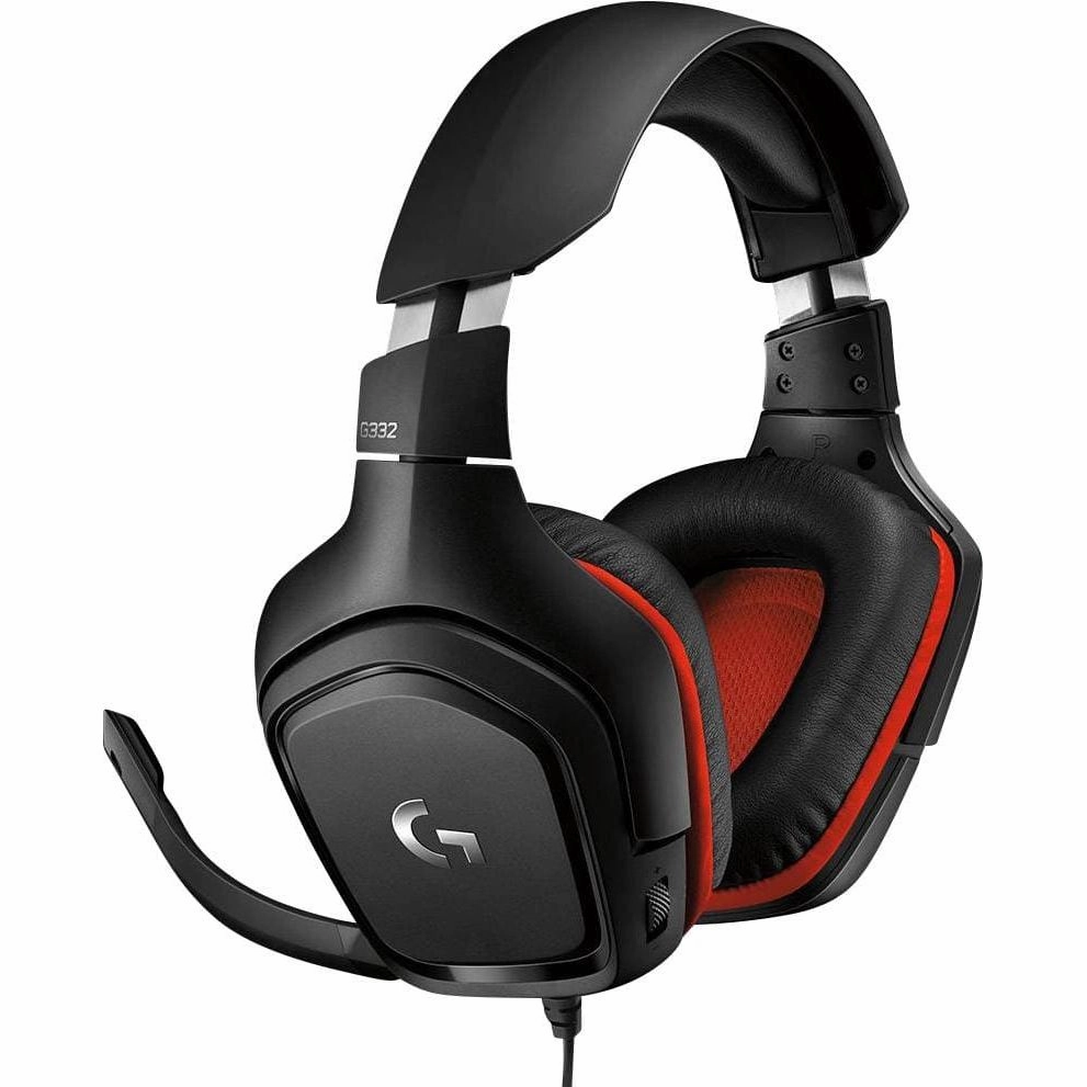 Logitech G332 Wired Gaming Headset - Black|Red