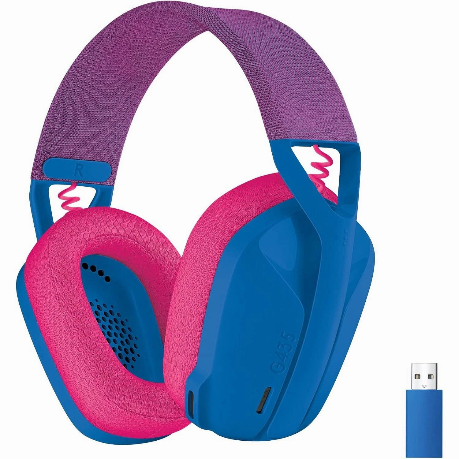 Logitech G435 Wireless Gaming Headset, Ultra-Lightweight 165g, 18h Battery, Built-in Mics, Dolby Atmos - PC, PS4, PS5, Switch