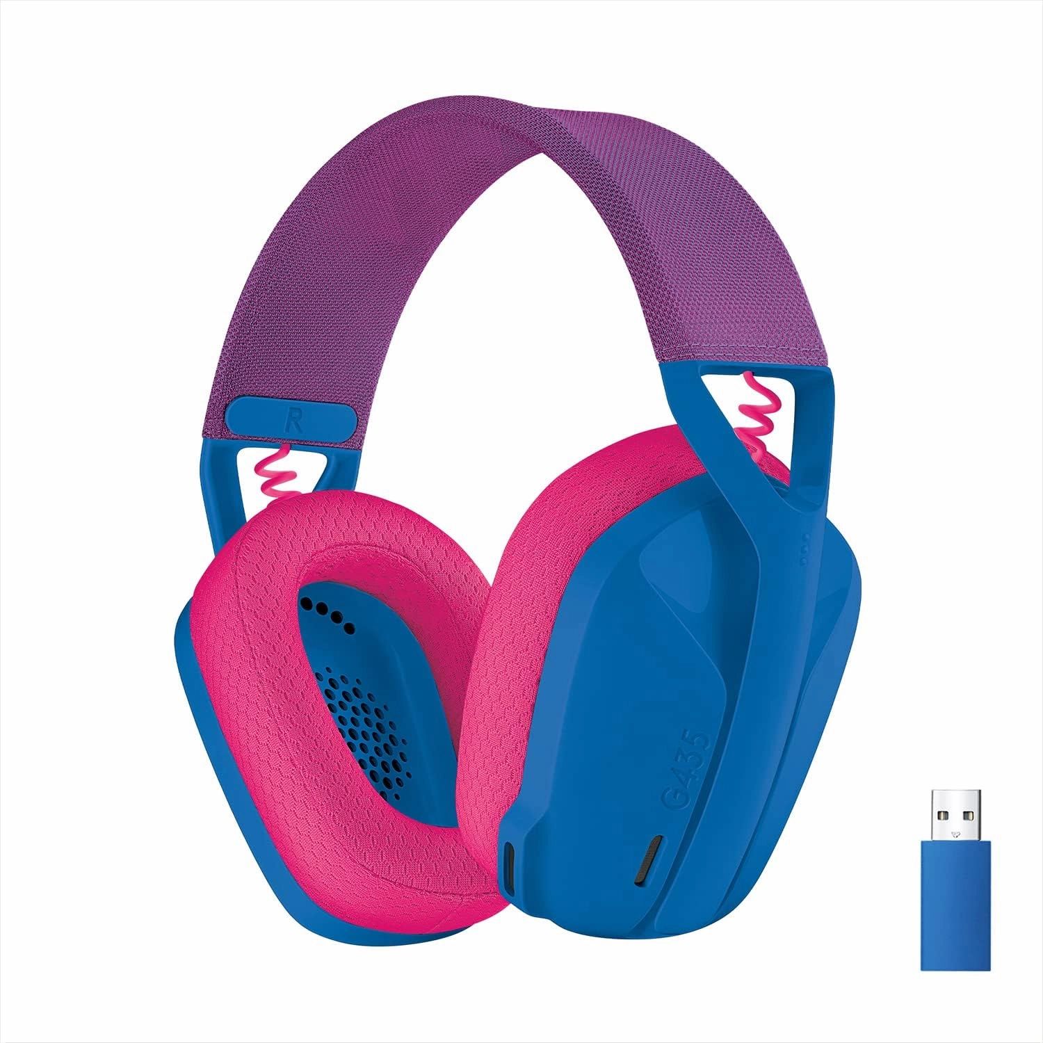 Logitech G435 Wireless Gaming Headset, Ultra-Lightweight 165g, 18h Battery, Built-in Mics, Dolby Atmos - PC, PS4, PS5, Switch