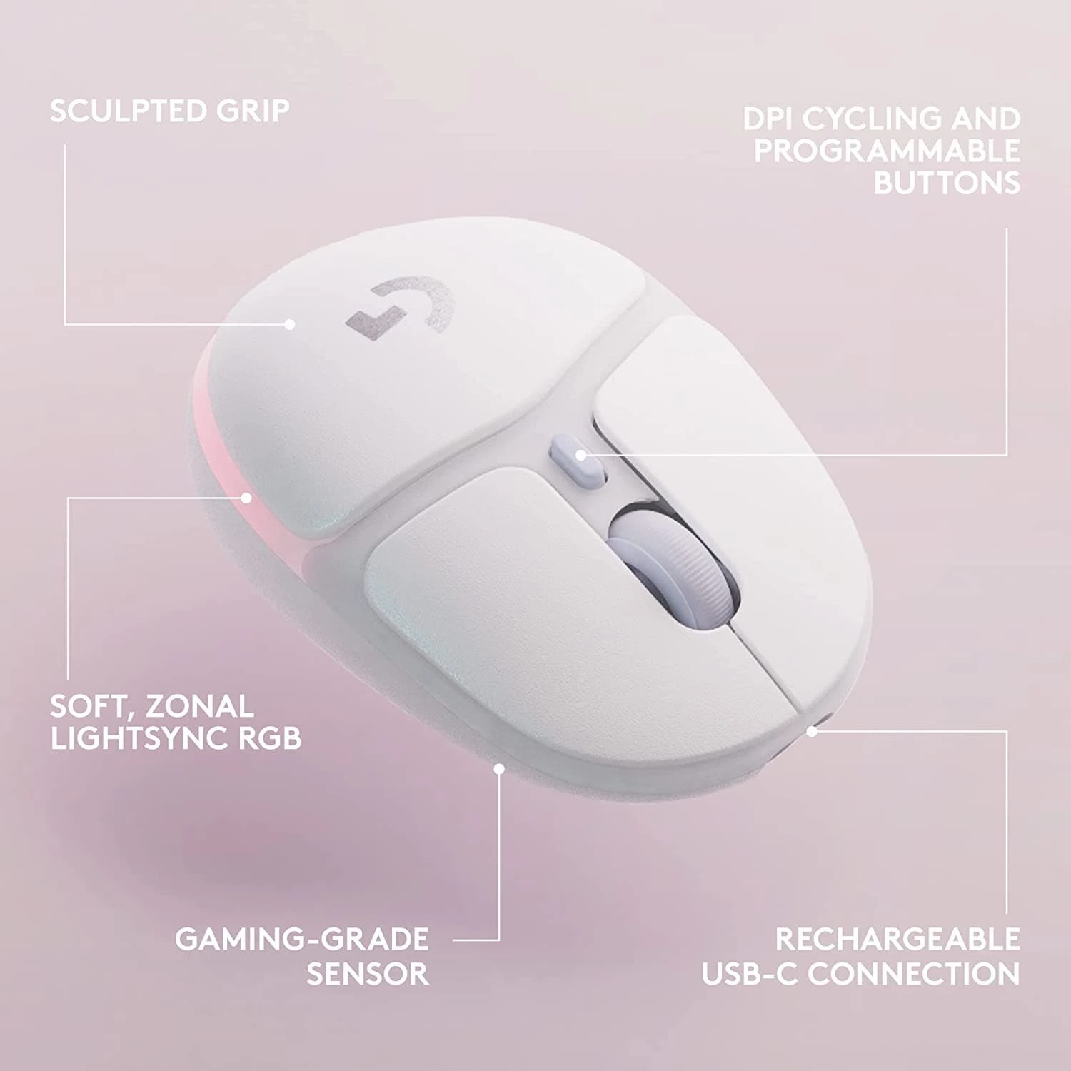 Logitech G705 Wireless Gaming Mouse - White