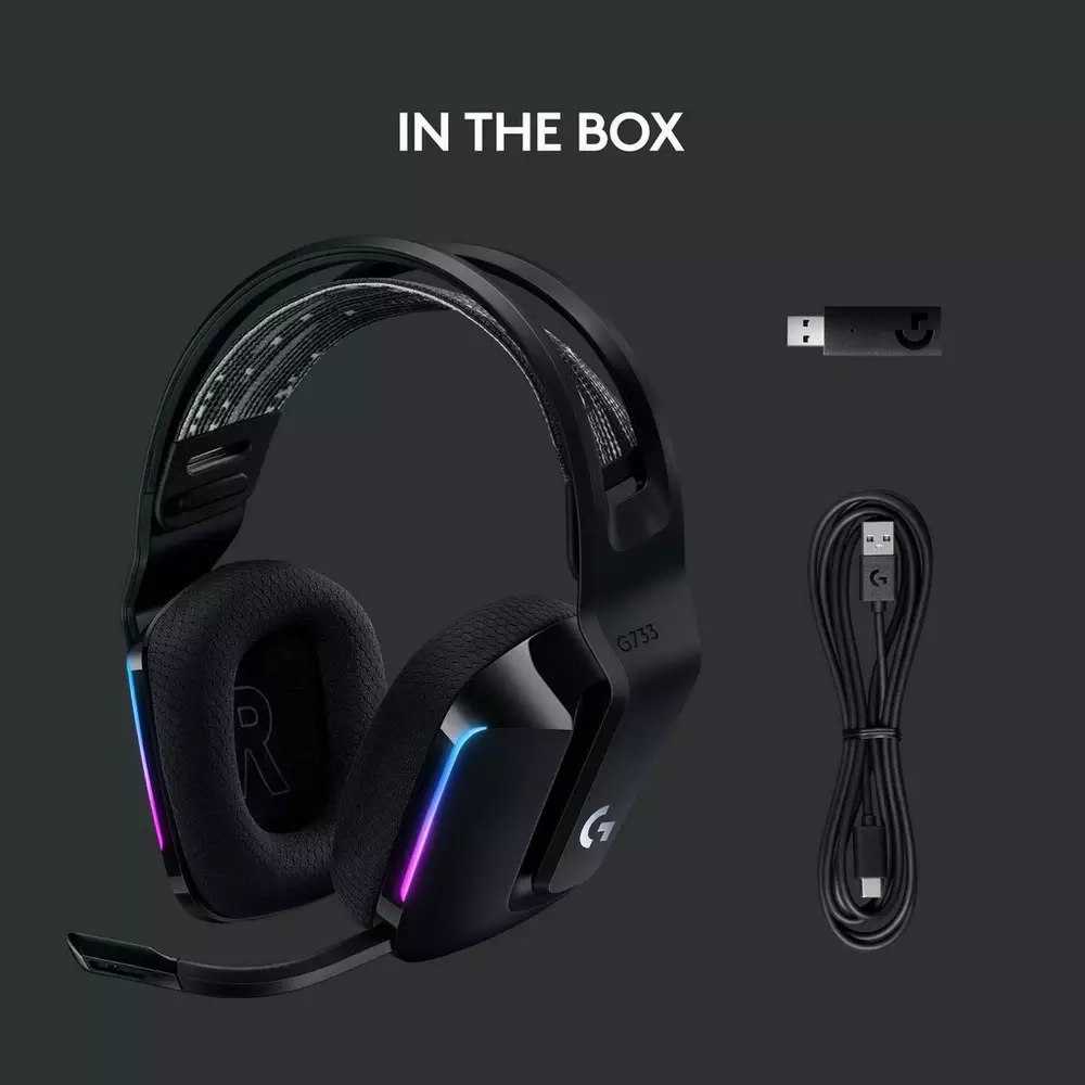 LOGITECH G733 LIGHTSPEED Wireless Gaming Headset [Black]