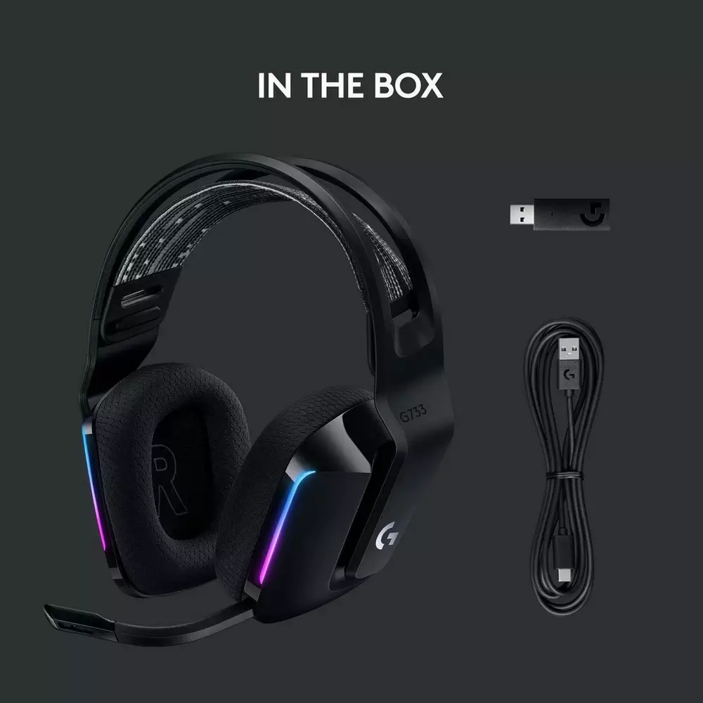 LOGITECH G733 LIGHTSPEED Wireless Gaming Headset [Black]