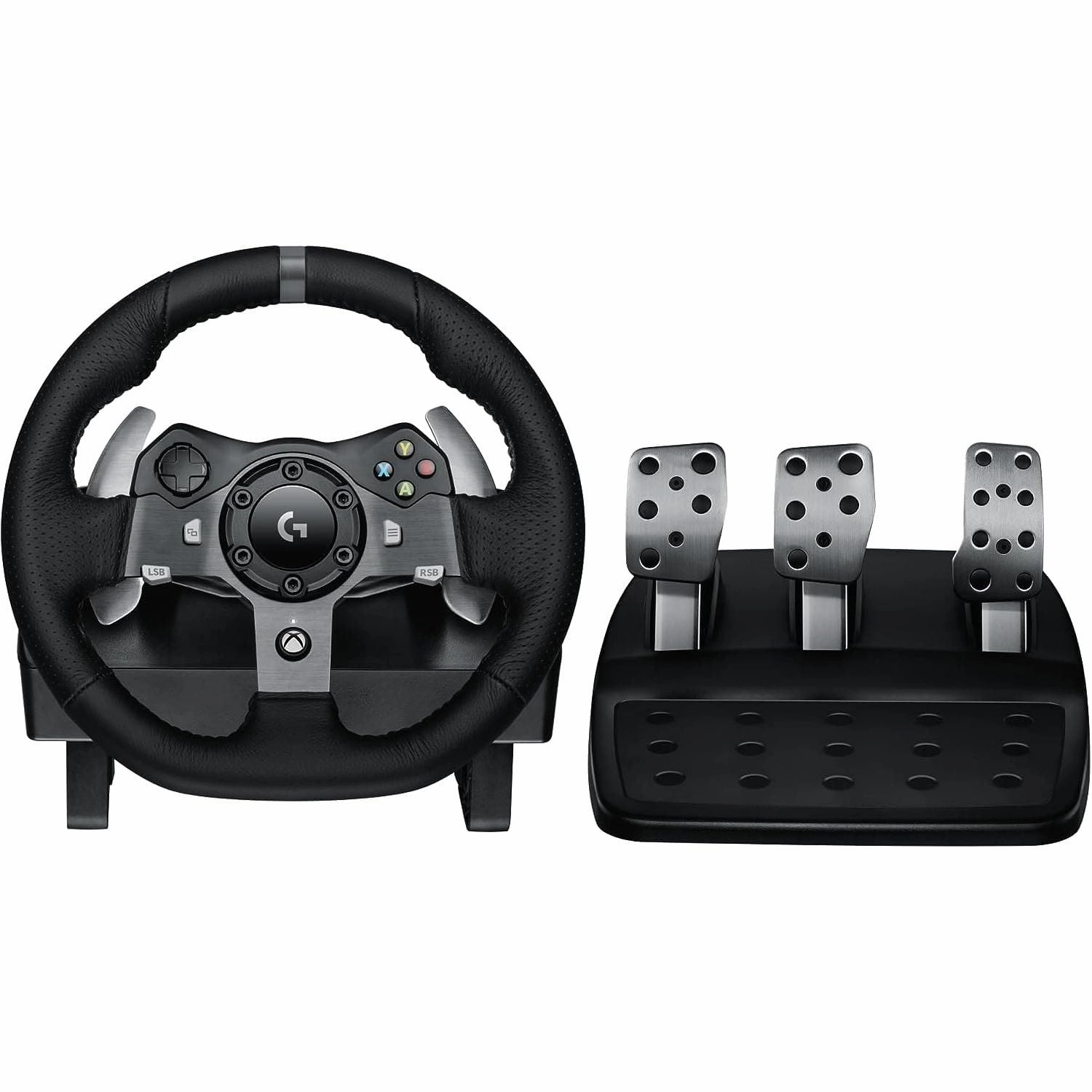 Logitech G920 Driving Force Racing Wheel and Floor Pedals, Real Force Feedback, Stainless Steel Paddle Shifters, Leather Steering Wheel Cover for Xbox Series X|S, Xbox One, PC, Mac - Black computing devices, pc accessories, cheap computer online