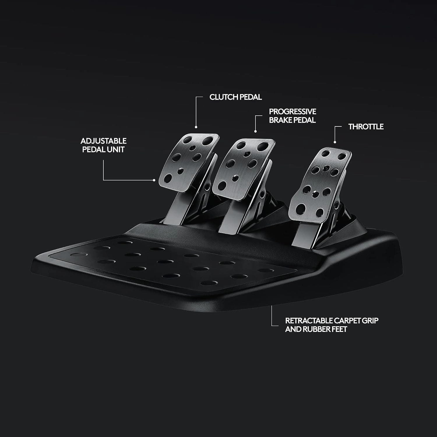 Logitech G920 Driving Force Racing Wheel and Floor Pedals, Real Force Feedback, Stainless Steel Paddle Shifters, Leather Steering Wheel Cover for Xbox Series X|S, Xbox One, PC, Mac - Black