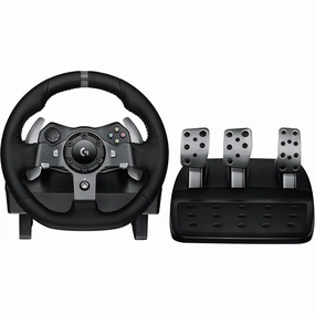 Logitech G920 Driving Force Racing Wheel and Floor Pedals, Real Force Feedback, Stainless Steel Paddle Shifters, Leather Steering Wheel Cover for Xbox Series X|S, Xbox One, PC, Mac - Black computing devices, pc accessories, cheap computer online