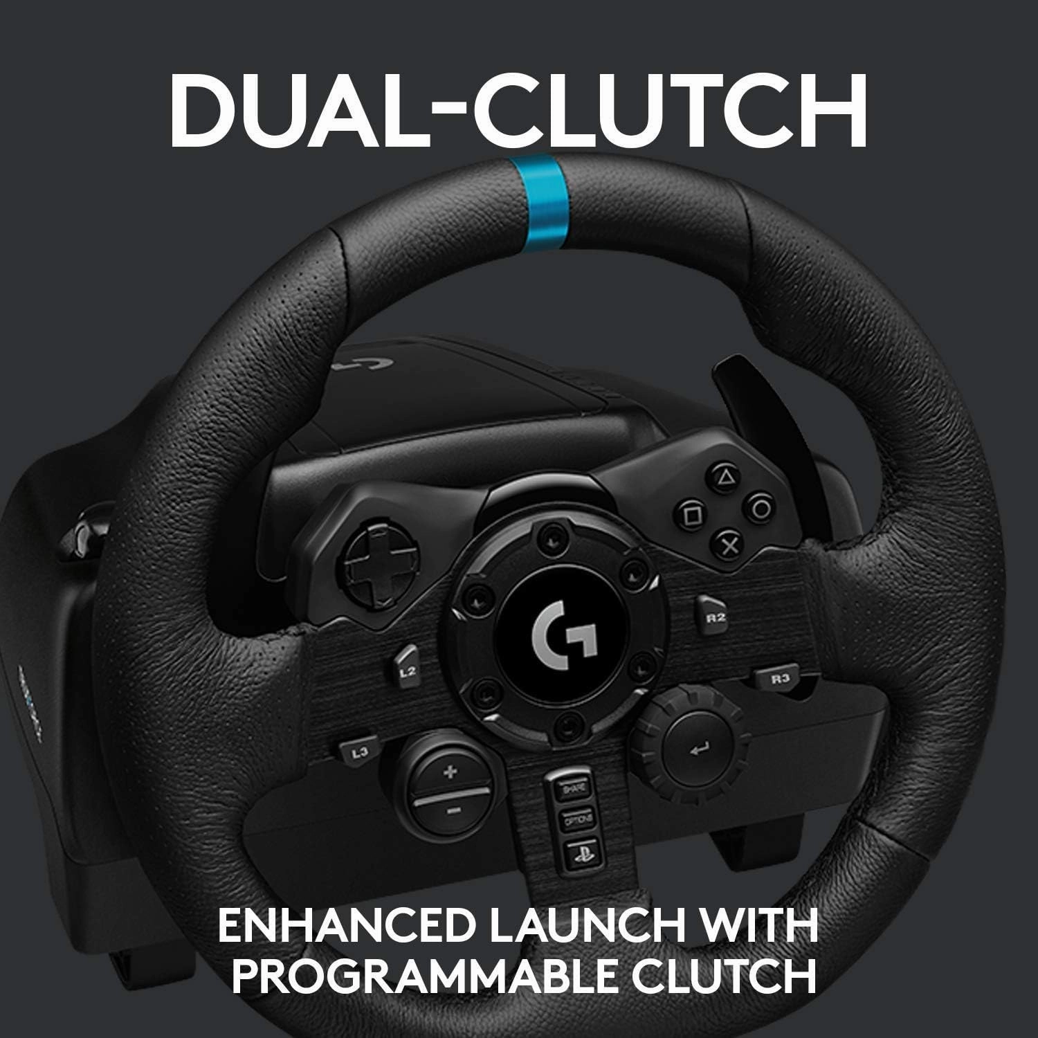 Logitech G923 Driving Force Racing Wheel   Pedals  Compatible with PS5, PS4, and PC