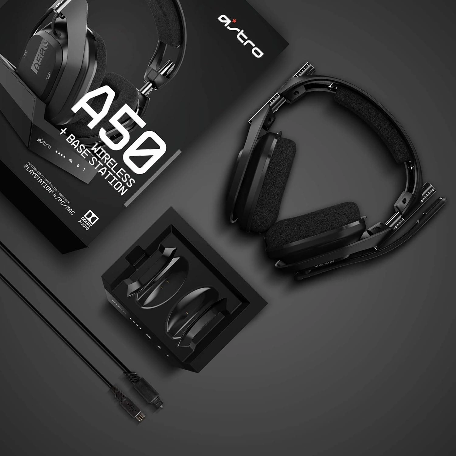 Logitech G ASTRO (4th Gen) Gaming A50 Wireless Headset   Gaming Charging Station - Black