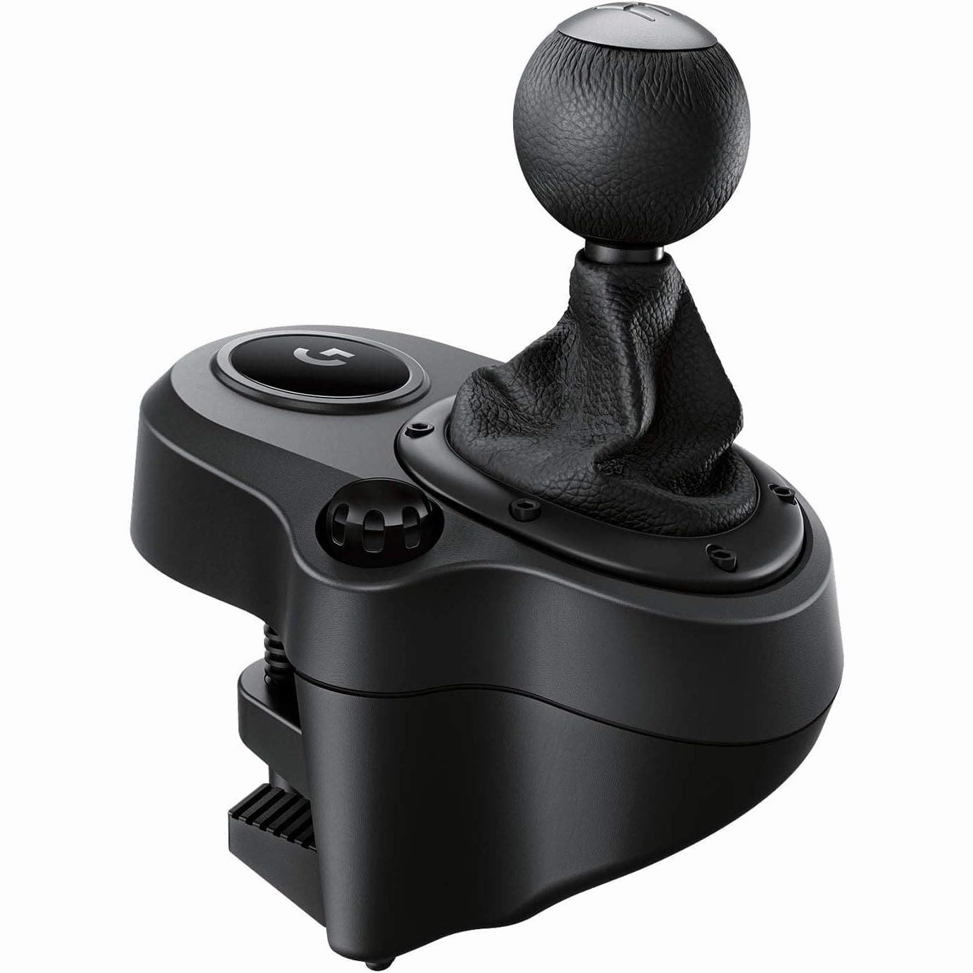 Logitech G Driving Force Wired gear lever for G923, G29 or G920, 6 gears, Push Down reverse gear, steel and leather, Black
