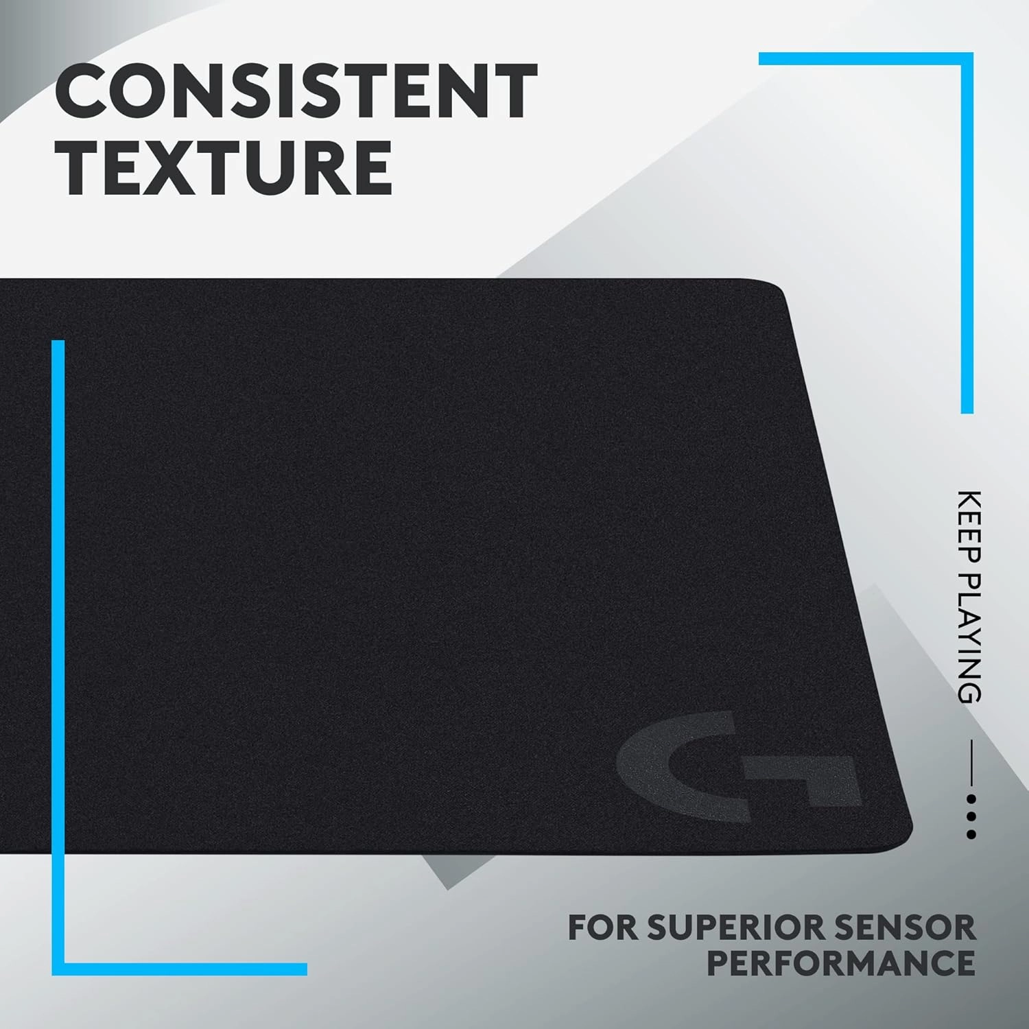 Logitech G G240 Cloth Gaming Mouse Pad C Optimized for Gaming Sensors, Moderate Surface Friction, Non-Slip Design, Mac & PC Compatible, 340x280x1mm