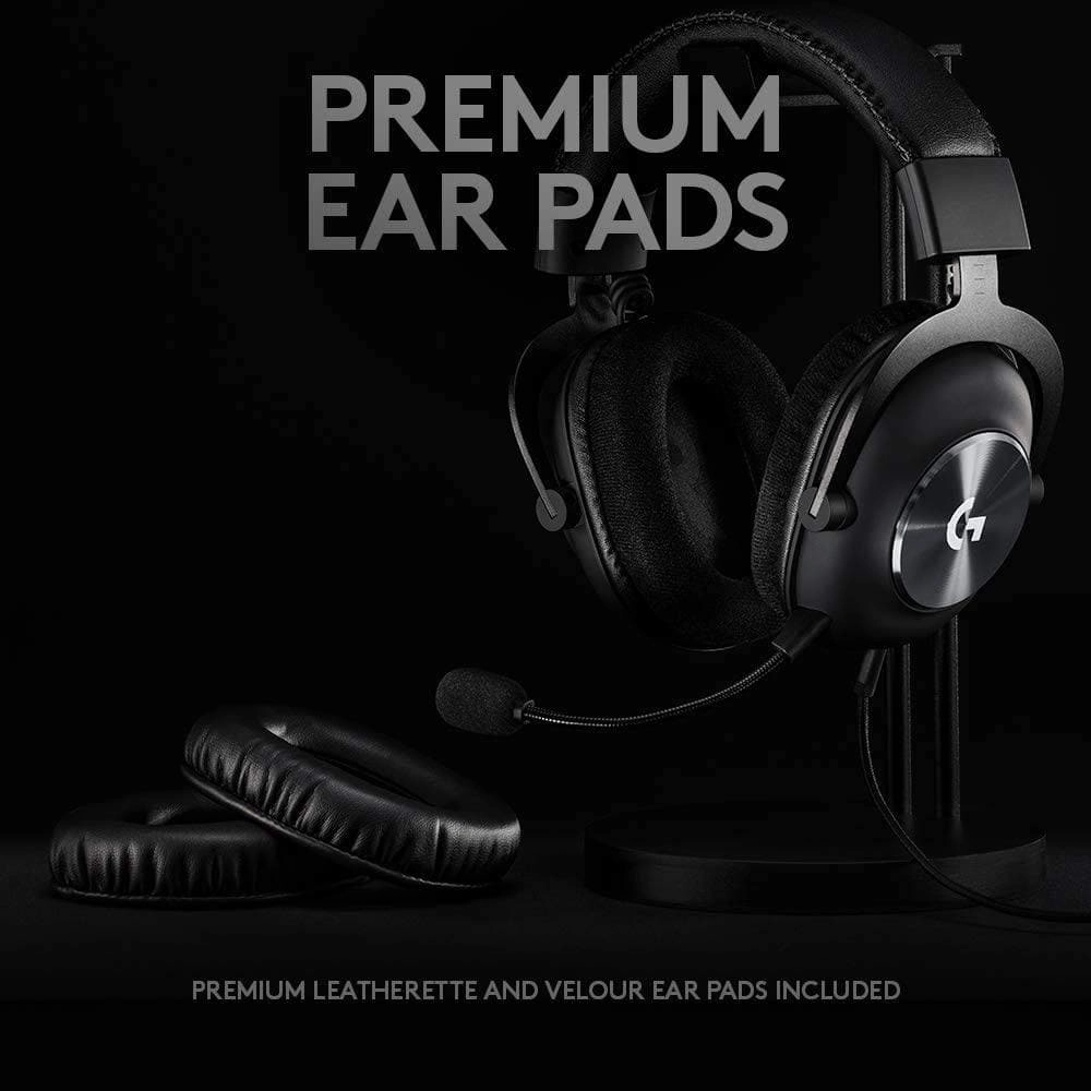 Logitech G PRO X Gaming-Headset, Over-Ear Headphones with Blue VO!CE Mic, DTS Headphone:X 7.1, 50mm PRO-G Drivers, 7.1 Surround Sound for esports Gaming, PC/PS/Xbox/Nintendo Switch - Black