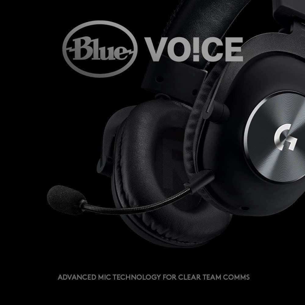 Logitech G PRO X Gaming-Headset, Over-Ear Headphones with Blue VO!CE Mic, DTS Headphone:X 7.1, 50mm PRO-G Drivers, 7.1 Surround Sound for esports Gaming, PC/PS/Xbox/Nintendo Switch - Black