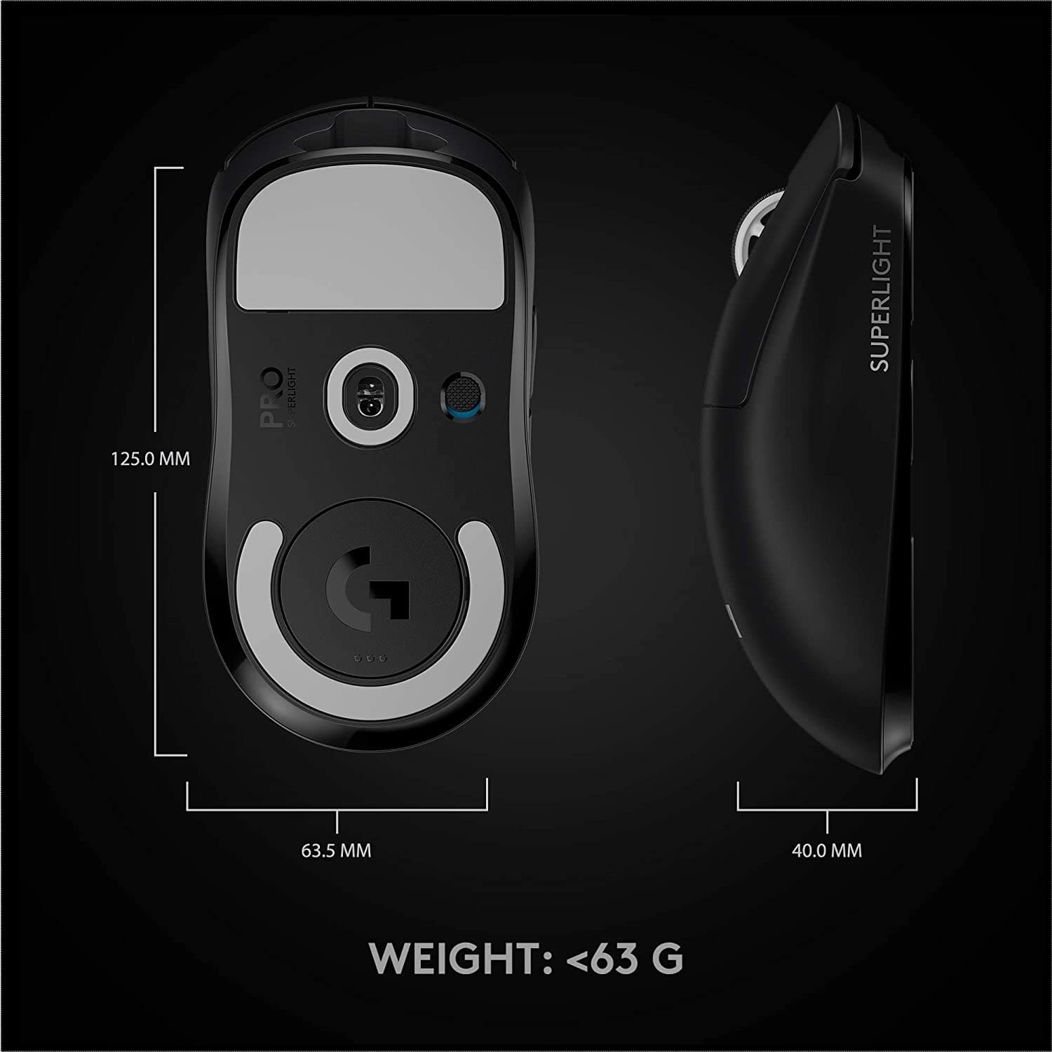 Logitech G PRO X SUPERLIGHT Wireless Gaming Mouse PC/Mac - Black