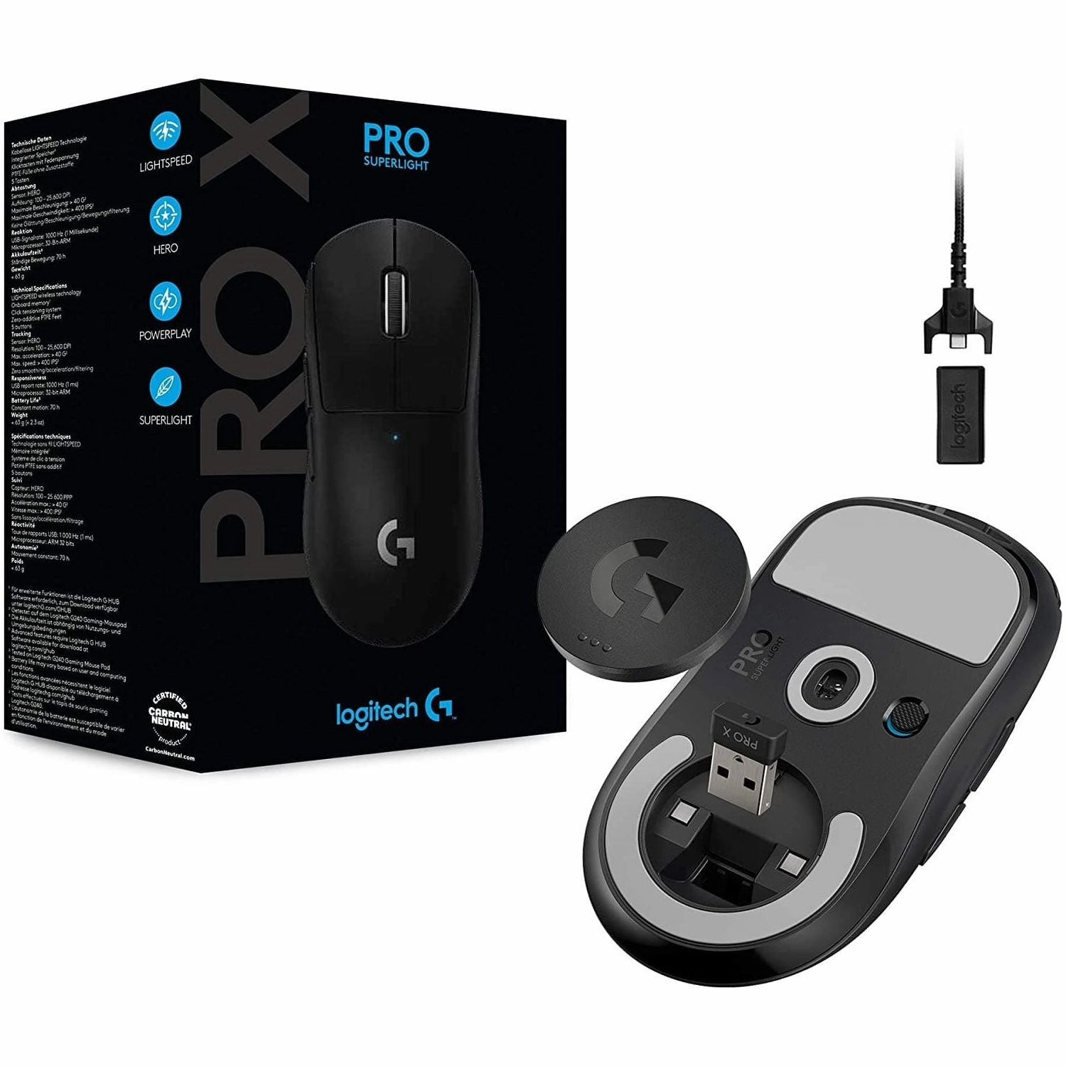 Logitech G PRO X SUPERLIGHT Wireless Gaming Mouse PC/Mac - Black desktop computers, gaming desktop pc, all in one desktop deals